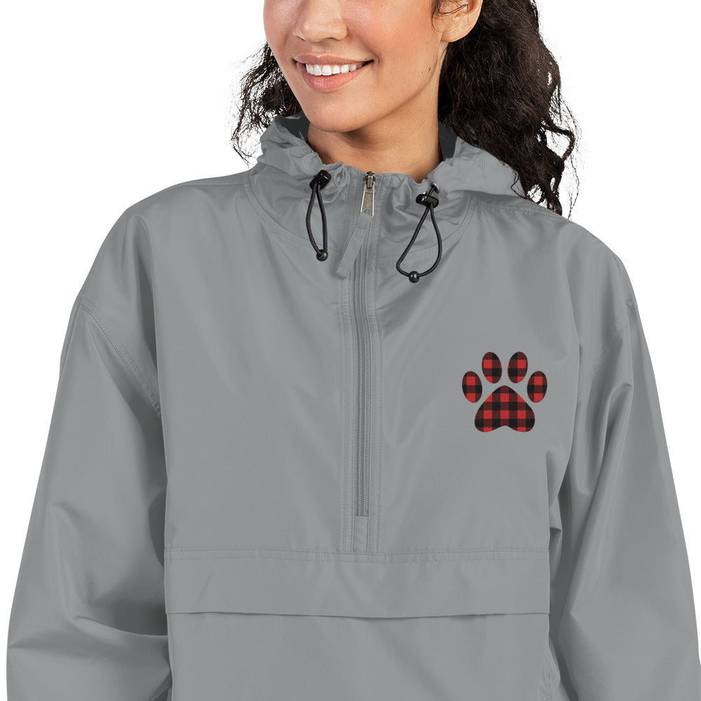 Champion Ultimate Gingham Paw Print Packable Jacket - Premium Wind & Rain Protection