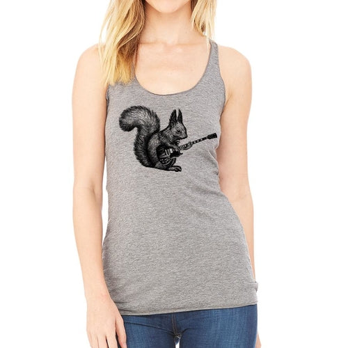 Premium Squirrel Guitarist Racerback Tank Top