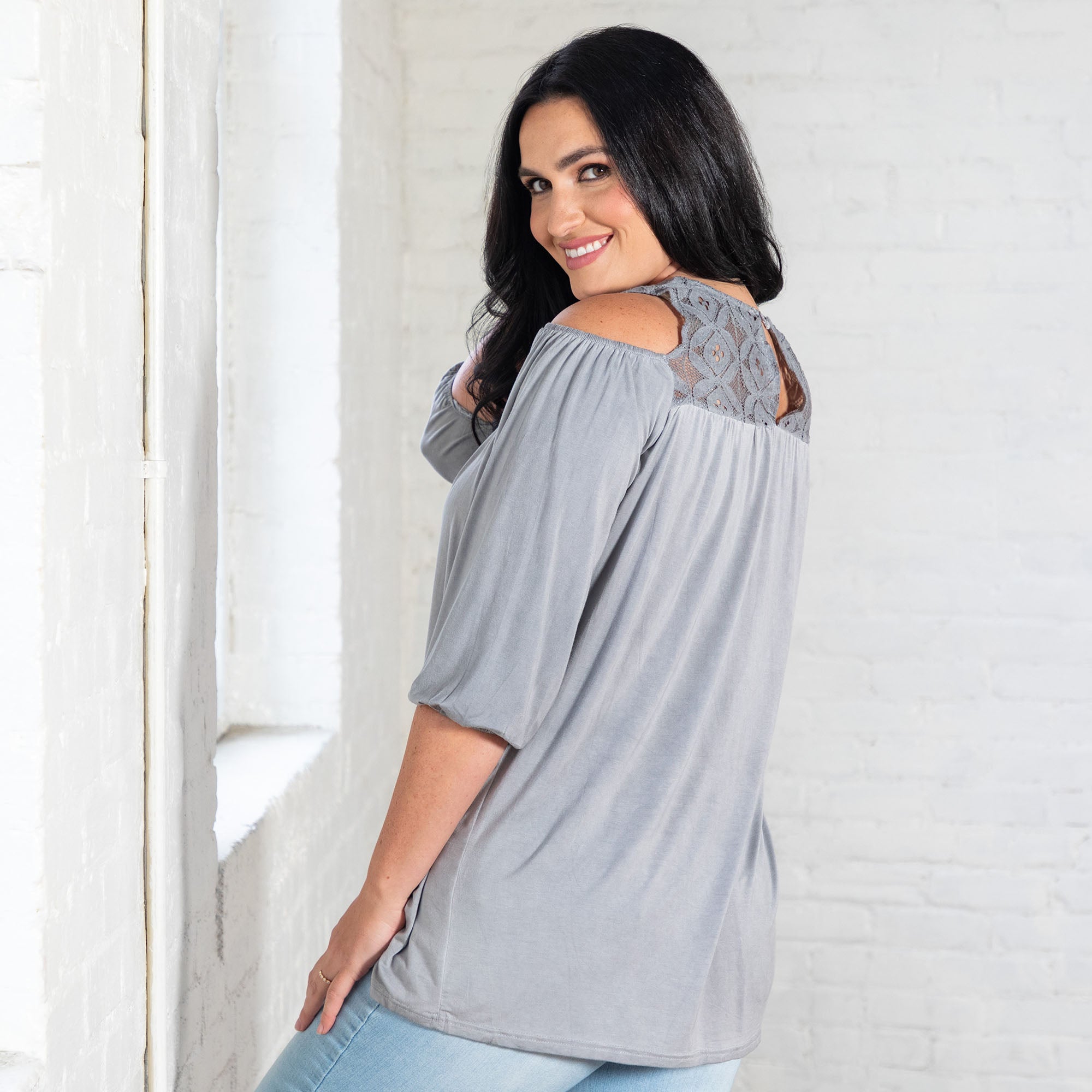 Premium Cold Shoulder Juliet Sleeve Top - Ultimate Style Upgrade