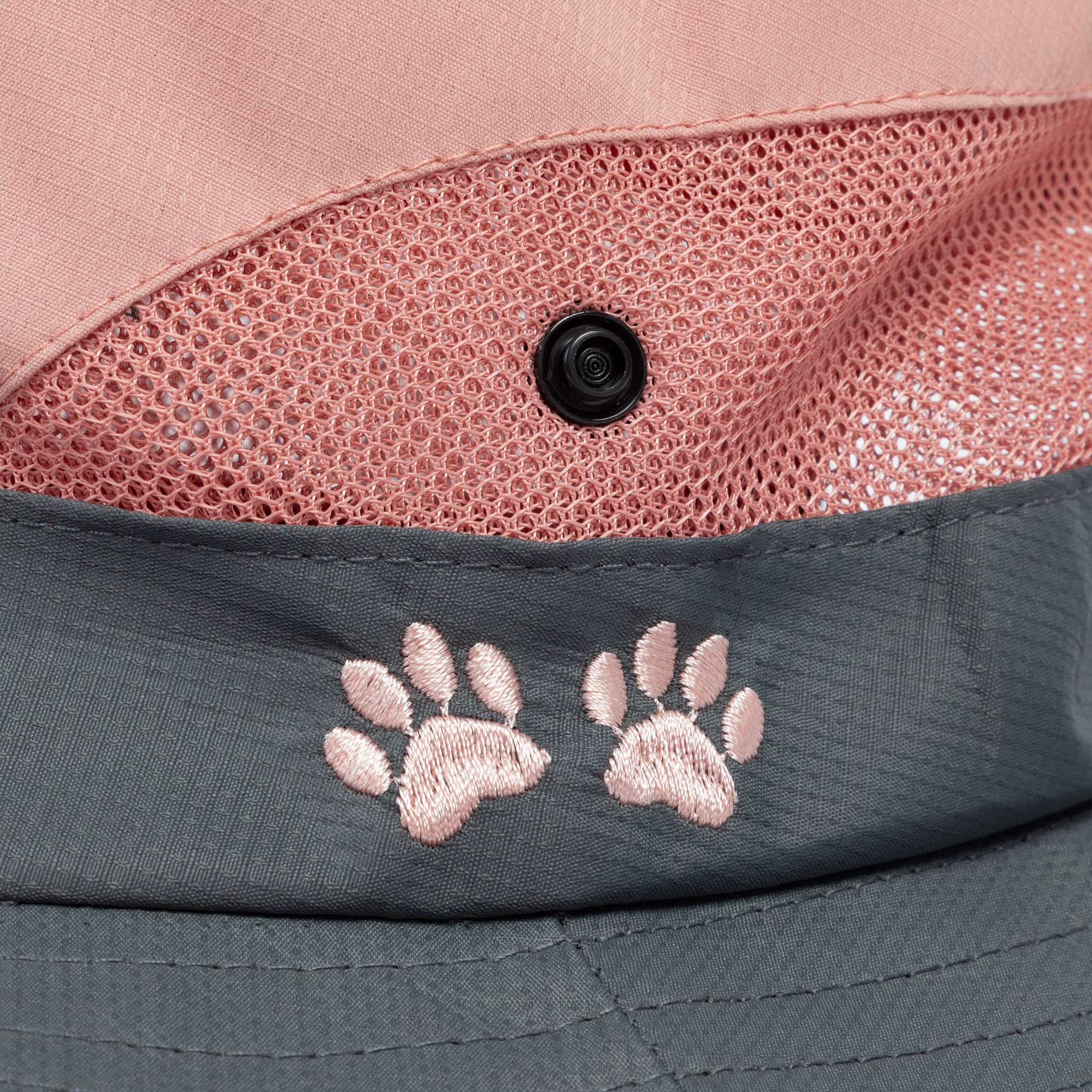 Premium Paw Print Embroidered Sun Hat with Ponytail Hole – Ultimate Outdoor Companion