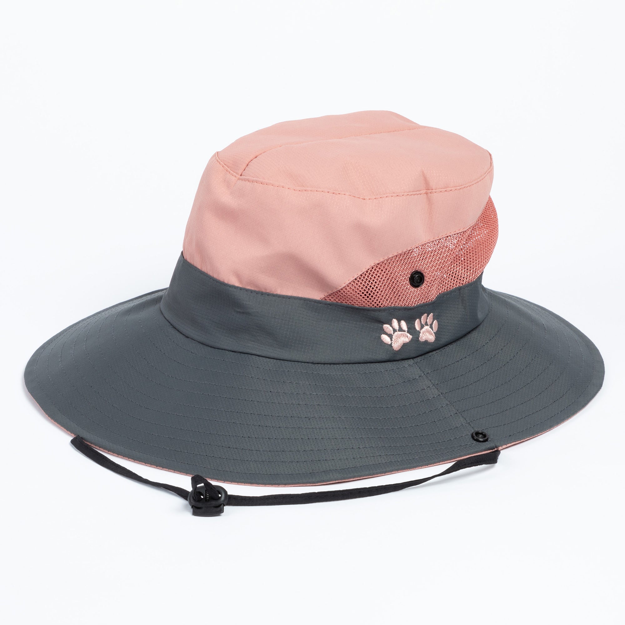 Premium Paw Print Embroidered Sun Hat with Ponytail Hole – Ultimate Outdoor Companion