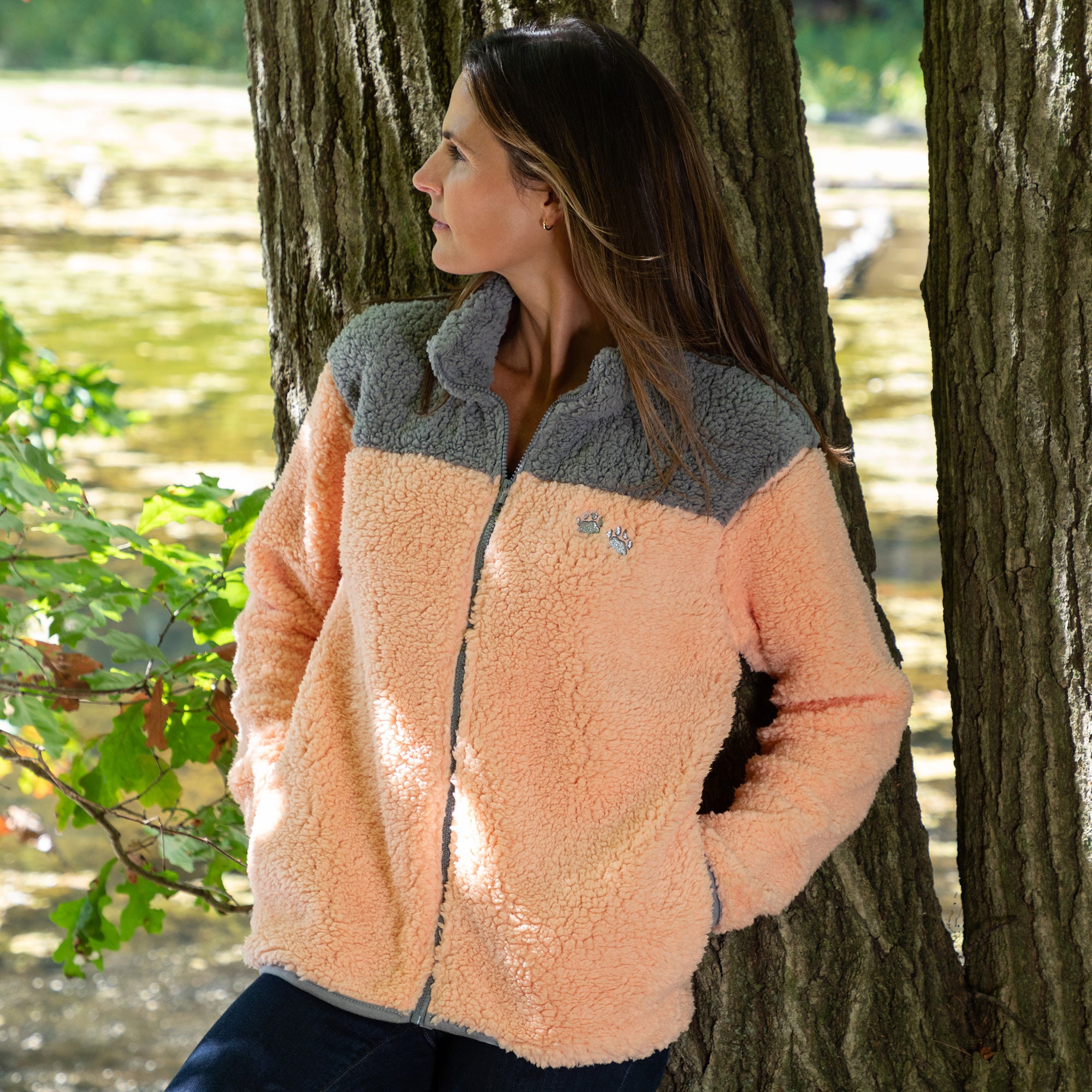 Premium Paw Print Sherpa Fleece Jacket - Ultimate Comfort & Style