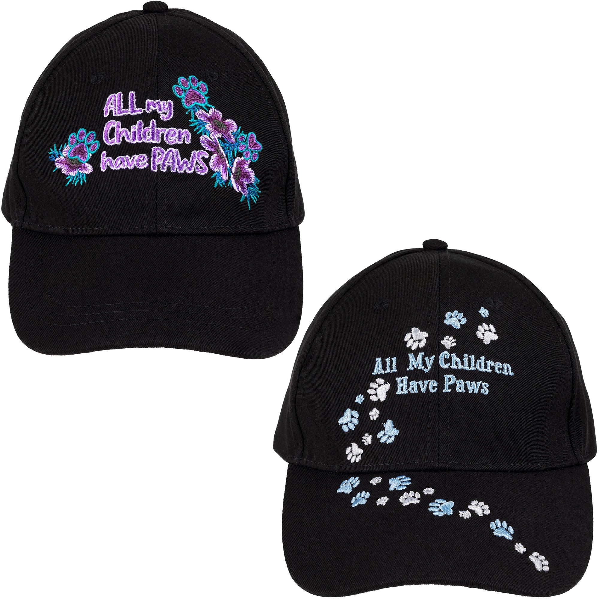 Premium Embroidered 'All My Children Have Paws' Baseball Cap