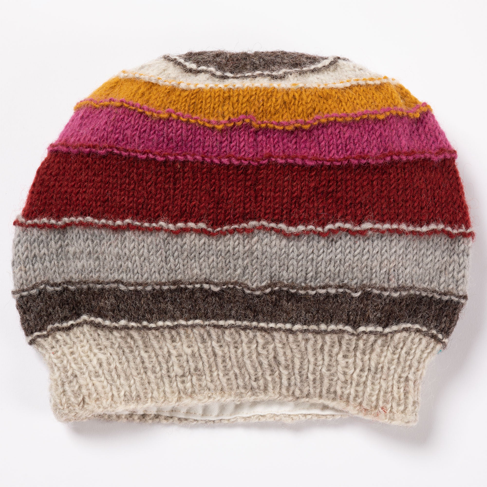 Premium Bold Stripes Hand-Knit Winter Hat