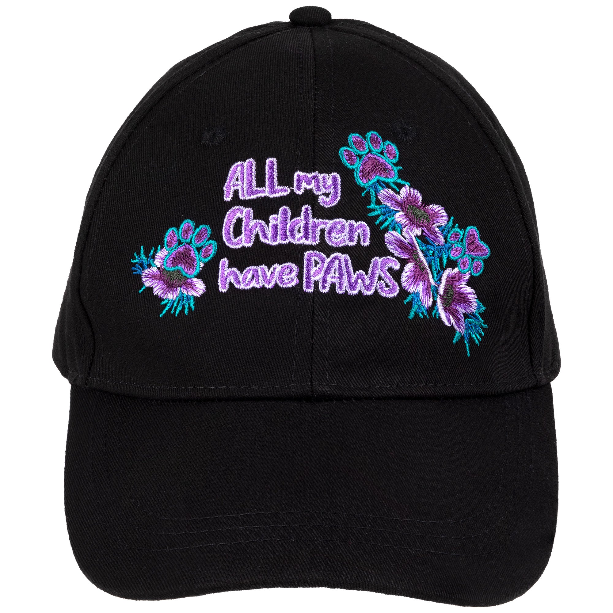 Premium Embroidered 'All My Children Have Paws' Baseball Cap