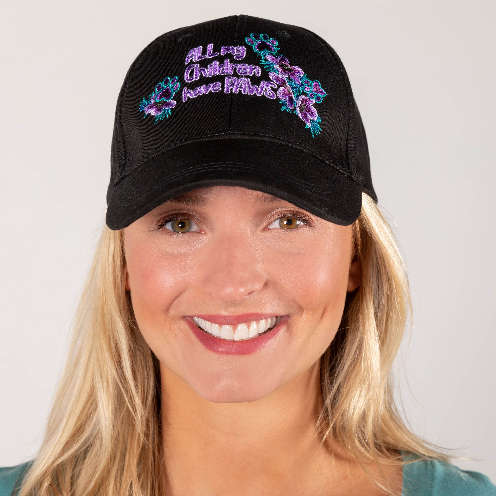 Premium Embroidered 'All My Children Have Paws' Baseball Cap