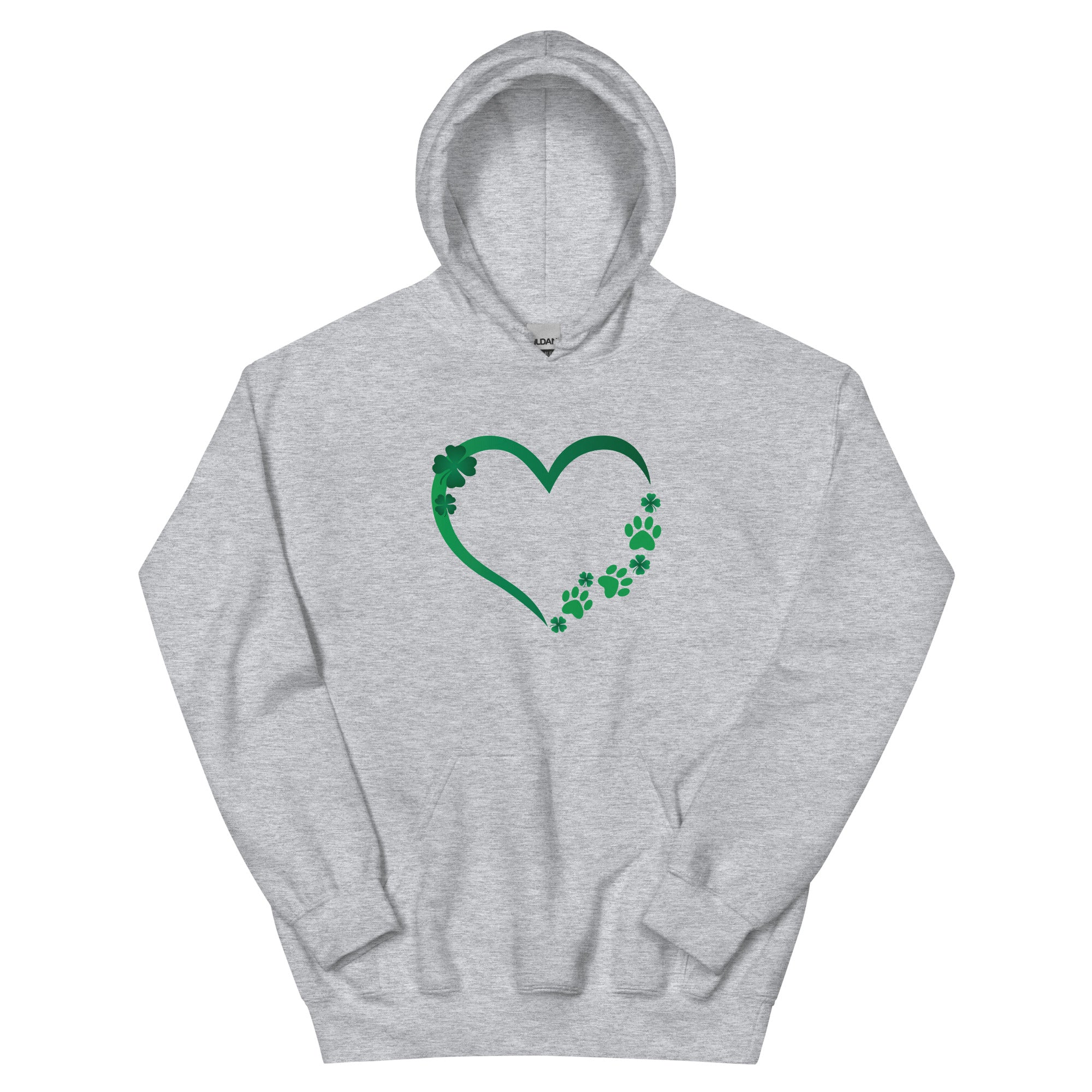 Premium St. Patrick's Paw Heart Hoodie - Ultimate Pet Lover's Comfort