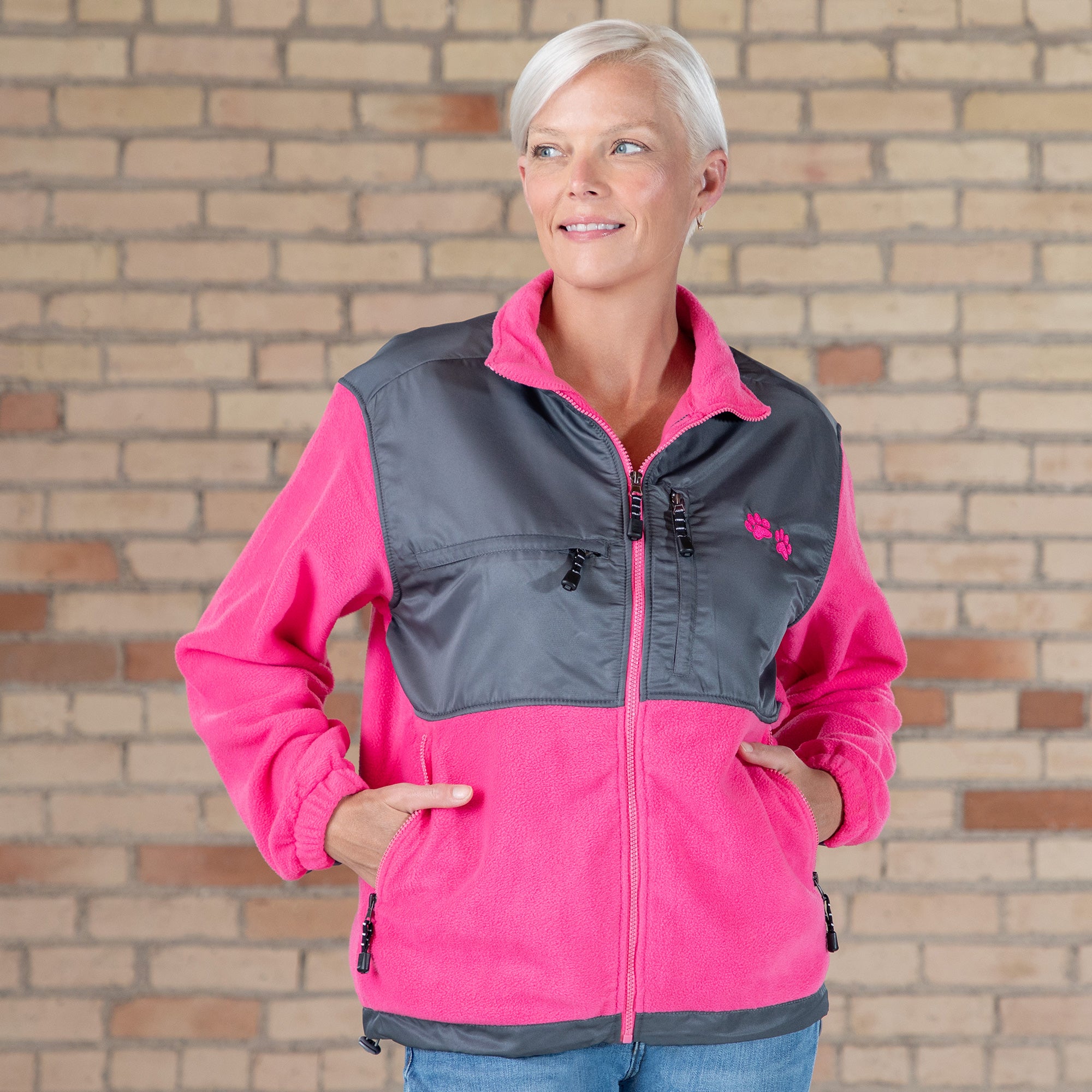 Ultimate Paw Print Heavyweight Polar Fleece Jacket - Premium Warmth & Durability