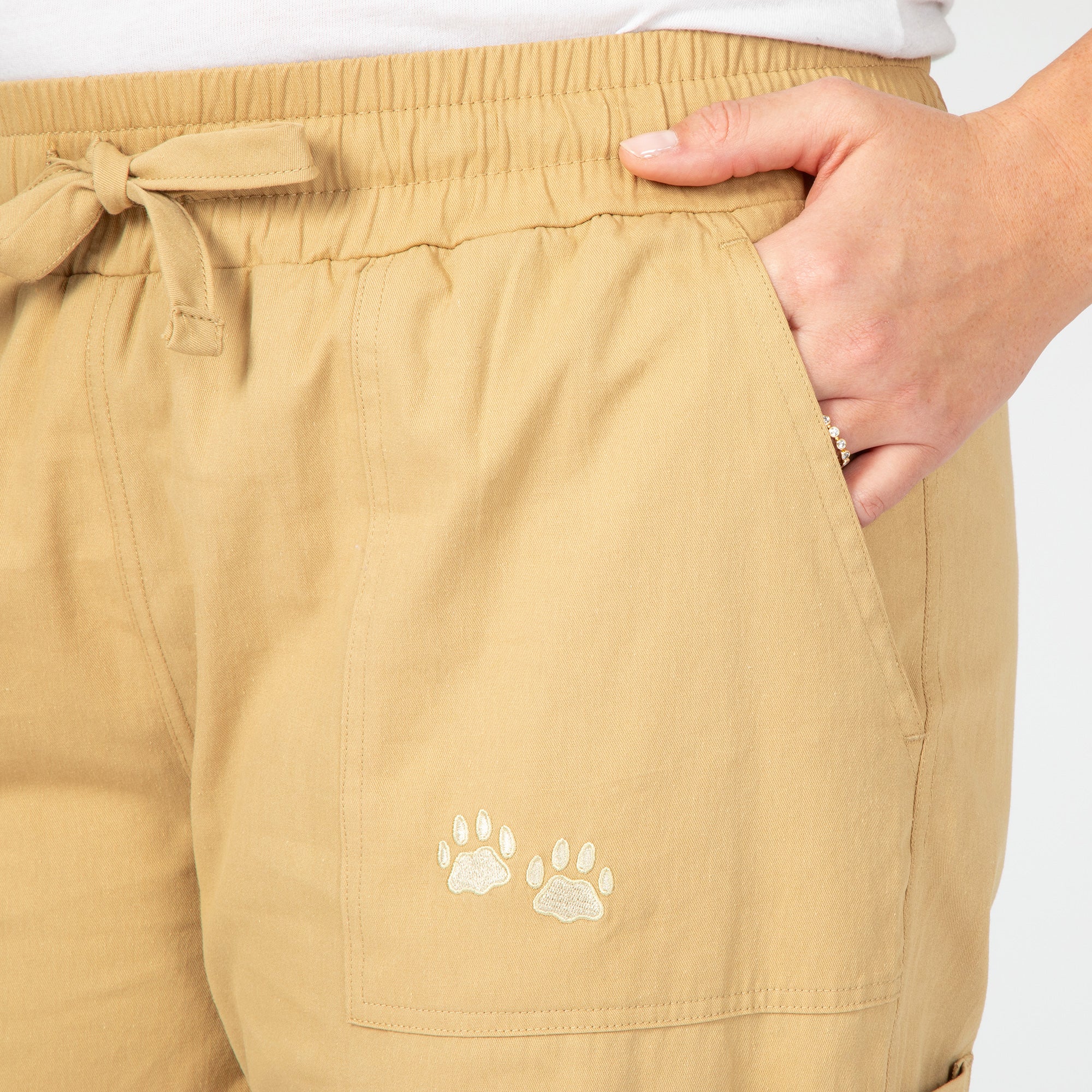 Premium Paw Print Khaki Joggers - Ultimate Comfort & Style