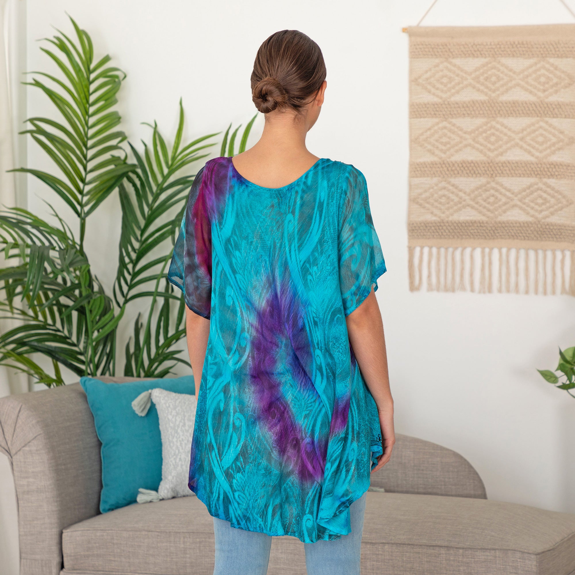 Premium Swirls Awhirl Tunic: Fair-Trade & Handmade