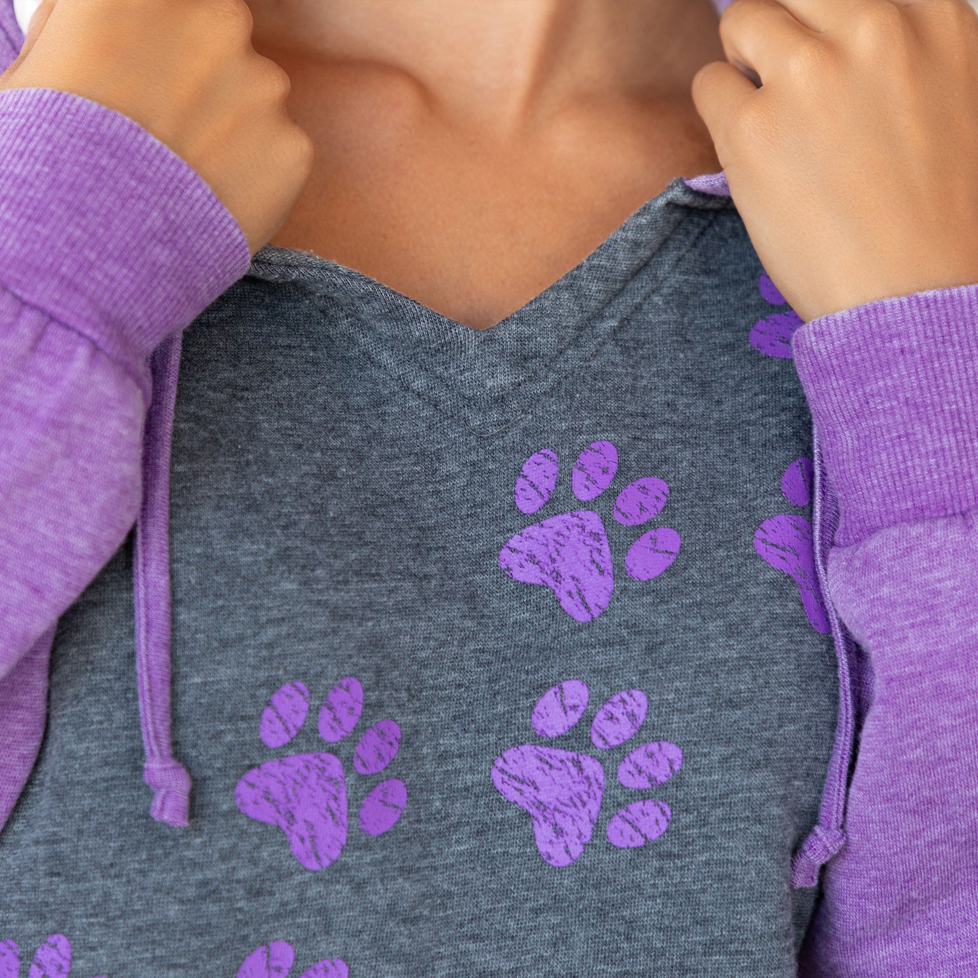 Ultimate Comfort Burnout Hoodie - Walking Paws Edition