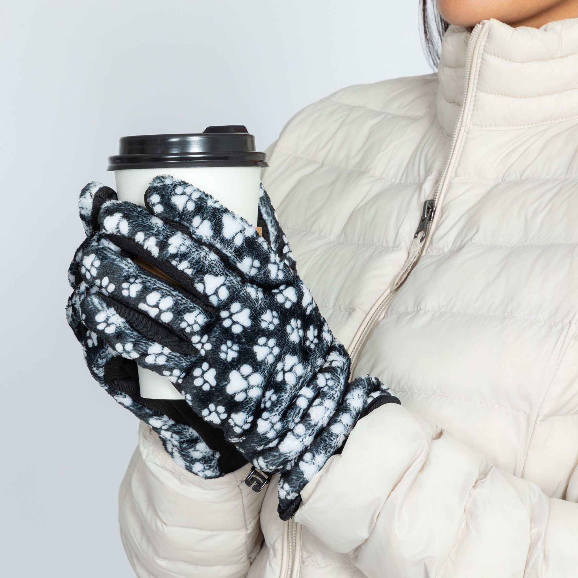 Ultimate Cozy Paw Print Touchscreen Gloves - Premium Warmth & Style