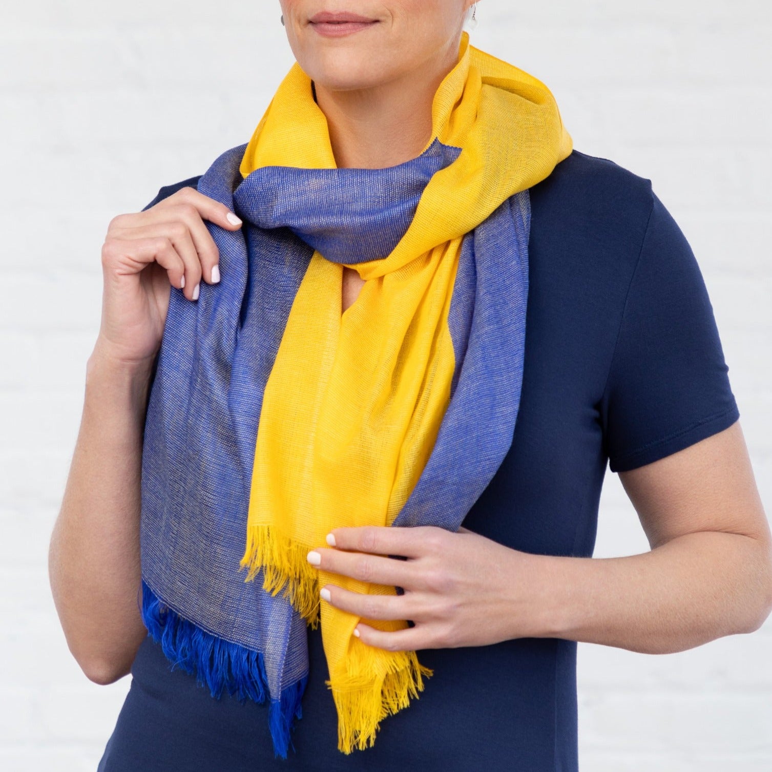 Premium Hope For Ukraine Handcrafted Scarf - Fair Trade & Lightweight