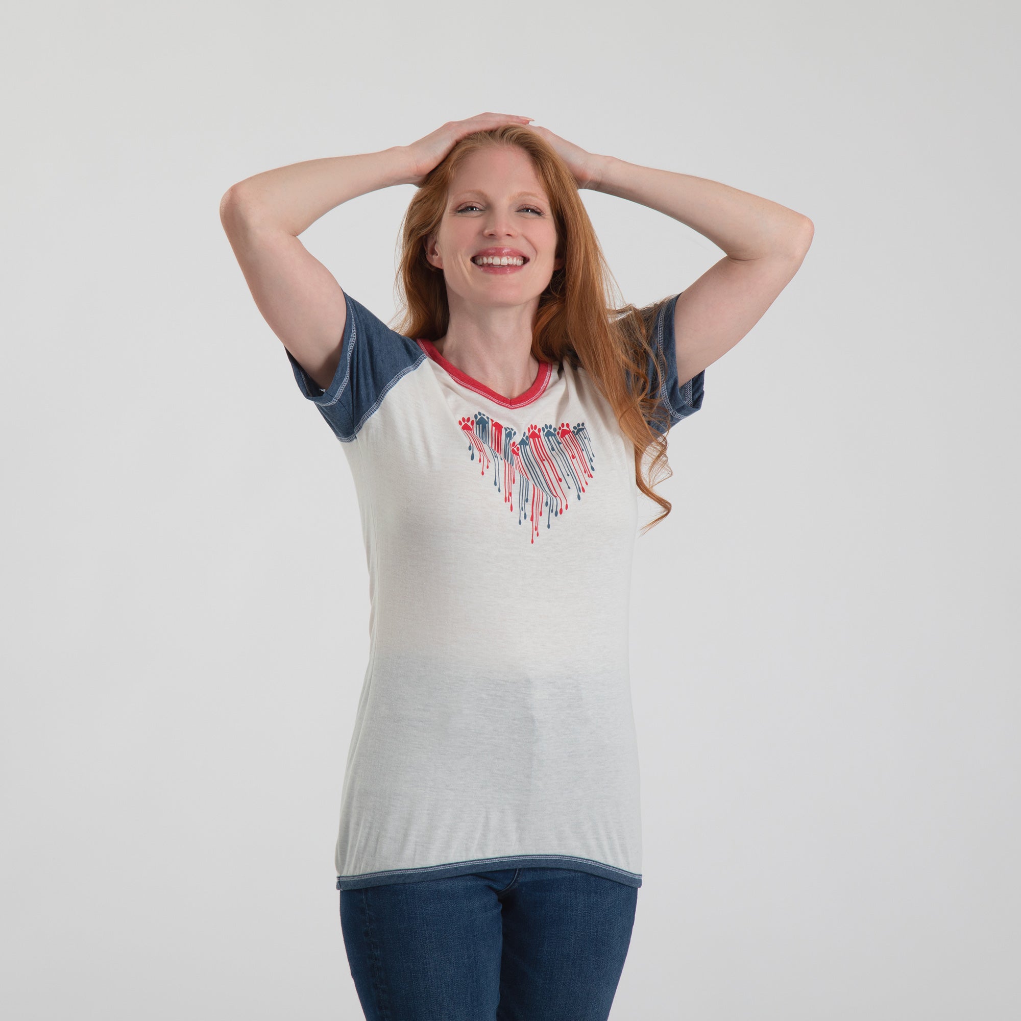 Premium Patriotic Paw Raglan Tee - Ultimate Comfort & Style