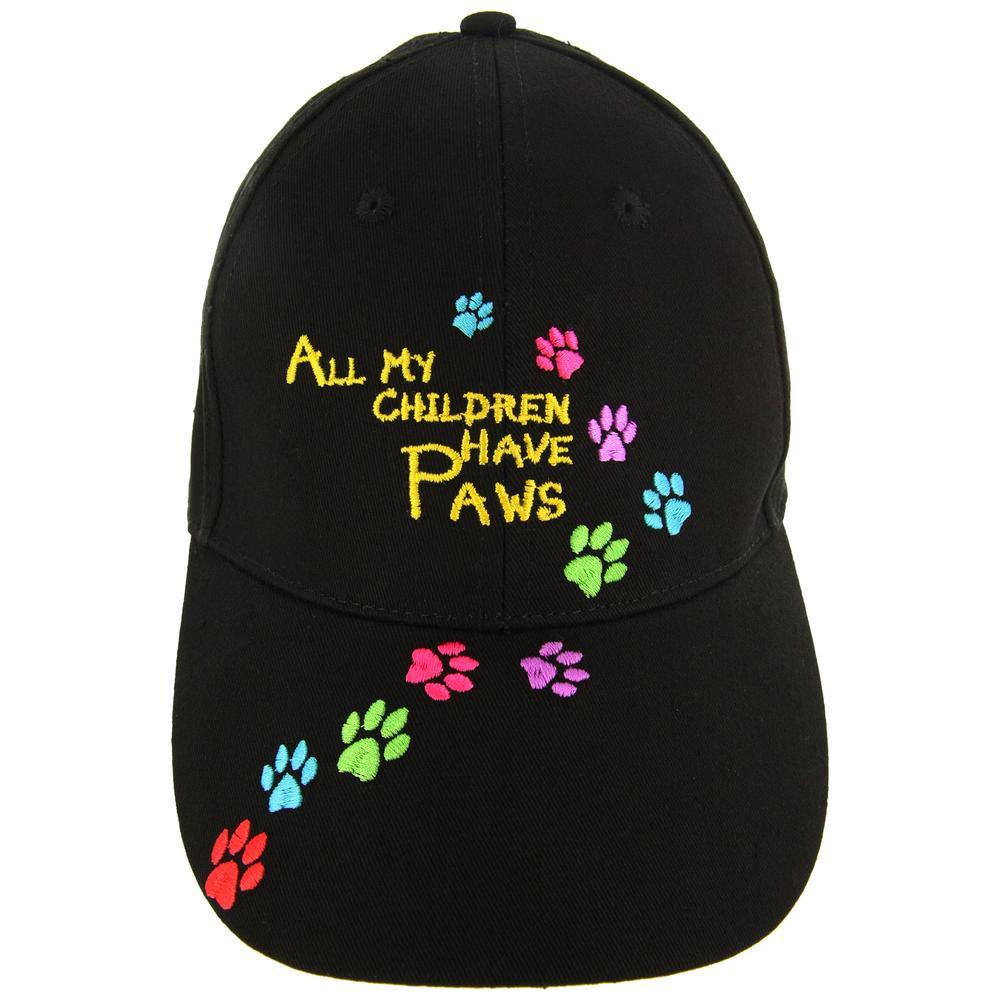 Premium Embroidered 'All My Children Have Paws' Baseball Cap