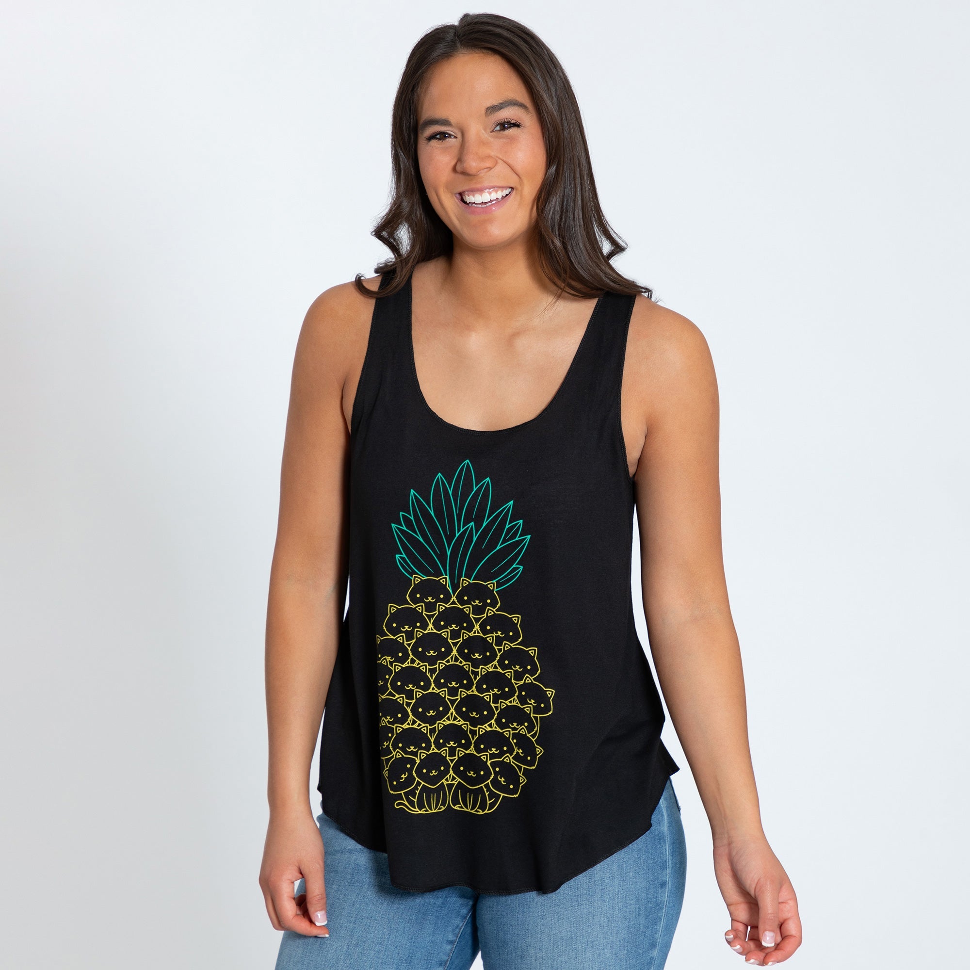 Premium Cat Pineapple Tank Top - Ultimate Summer Style