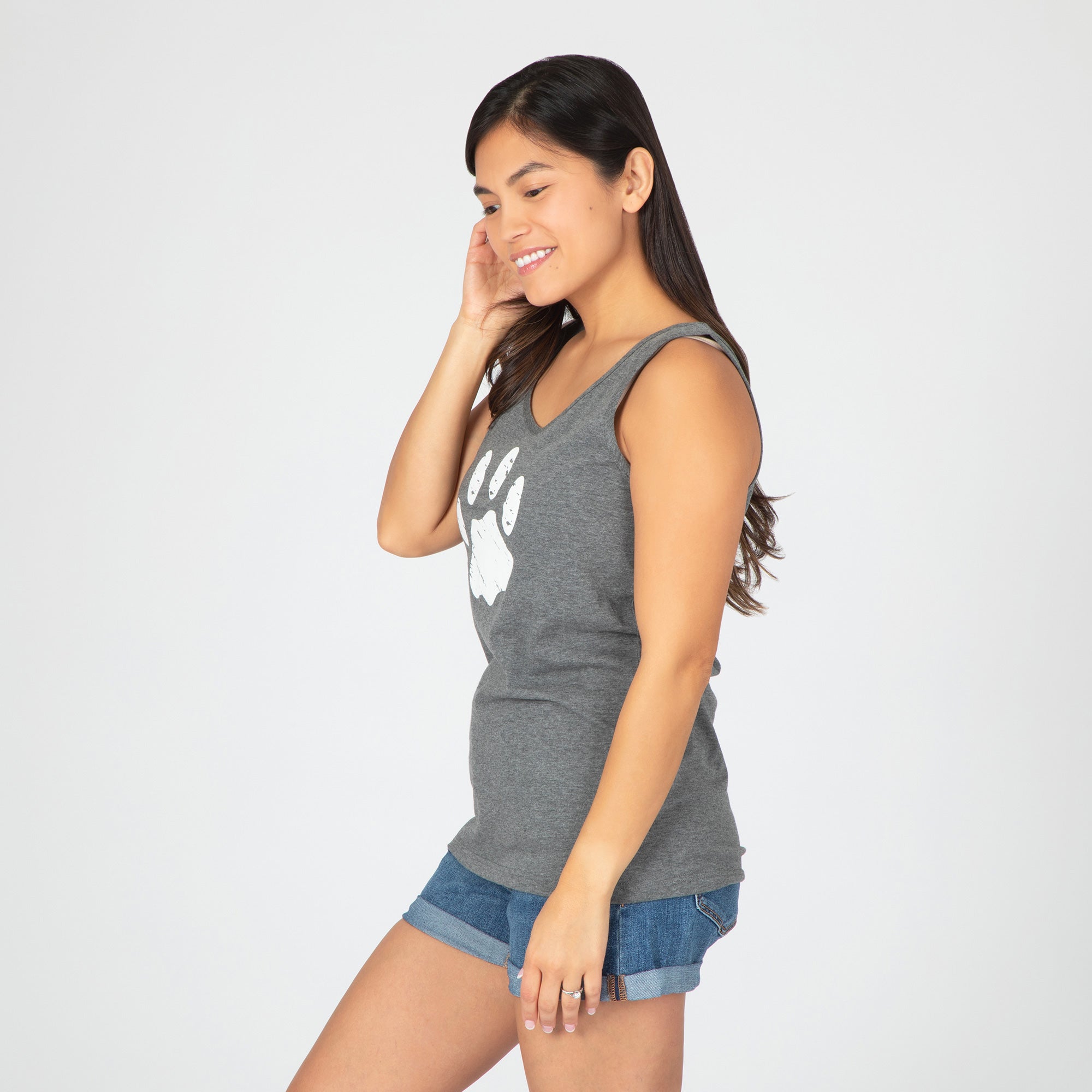 Premium Distressed Paw Print Tank Top - Ultimate Comfort & Style