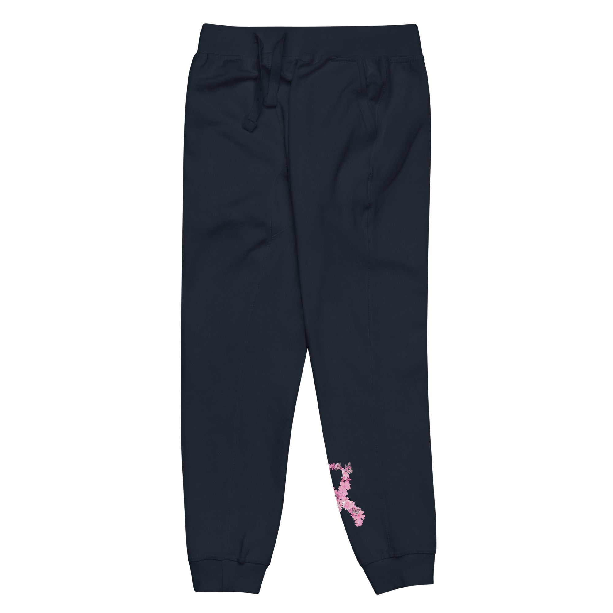 Ultimate Pink Ribbon Butterflies Fleece Sweatpants - Breast Cancer Awareness