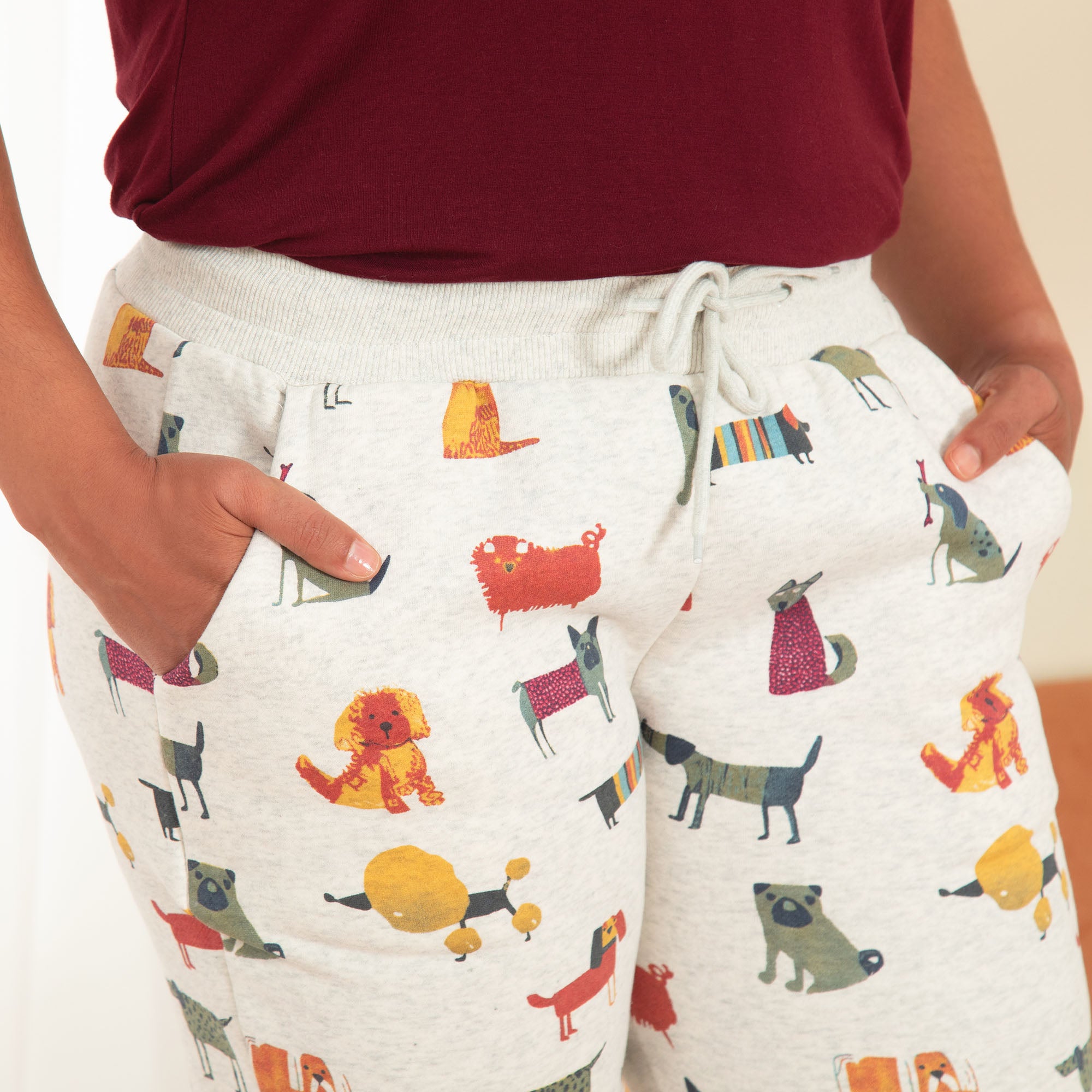 Premium All-Over Canine Print Sweats Set