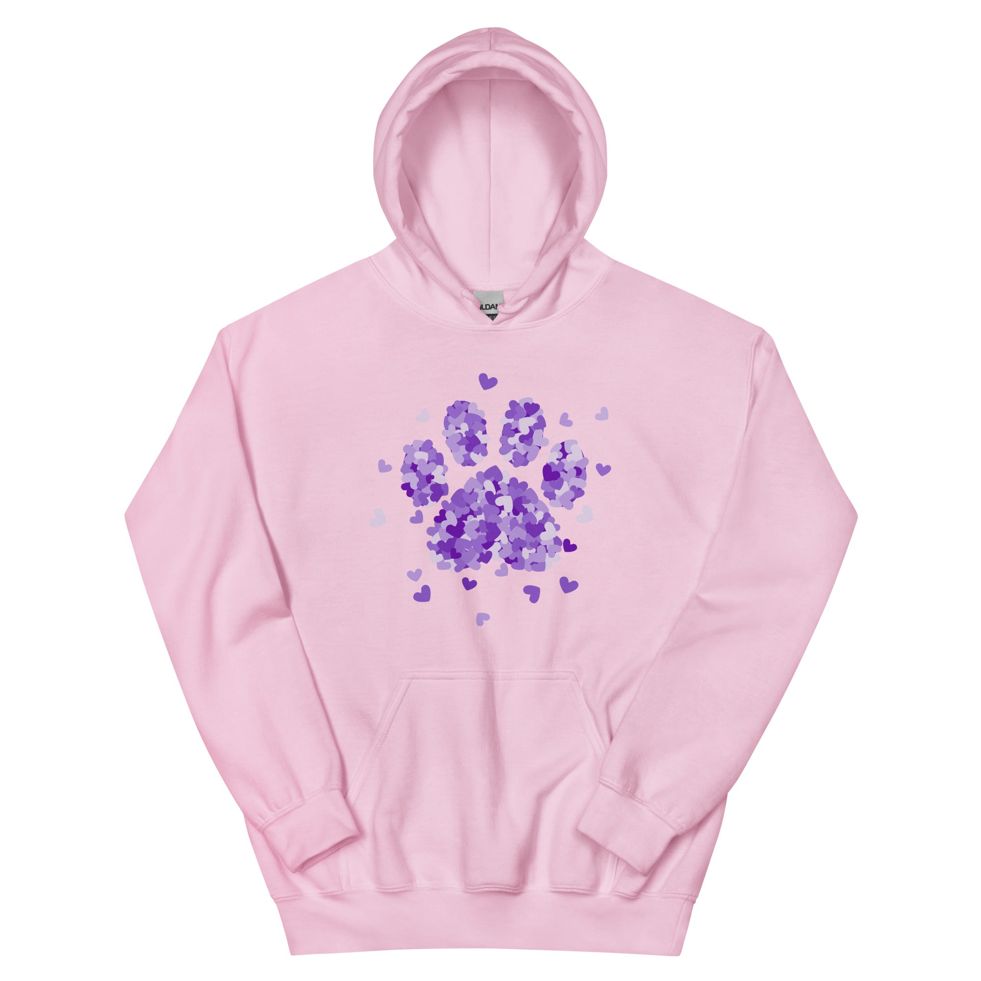 Premium Purple Paw Print Hoodie - Ultimate Comfort for Animal Lovers