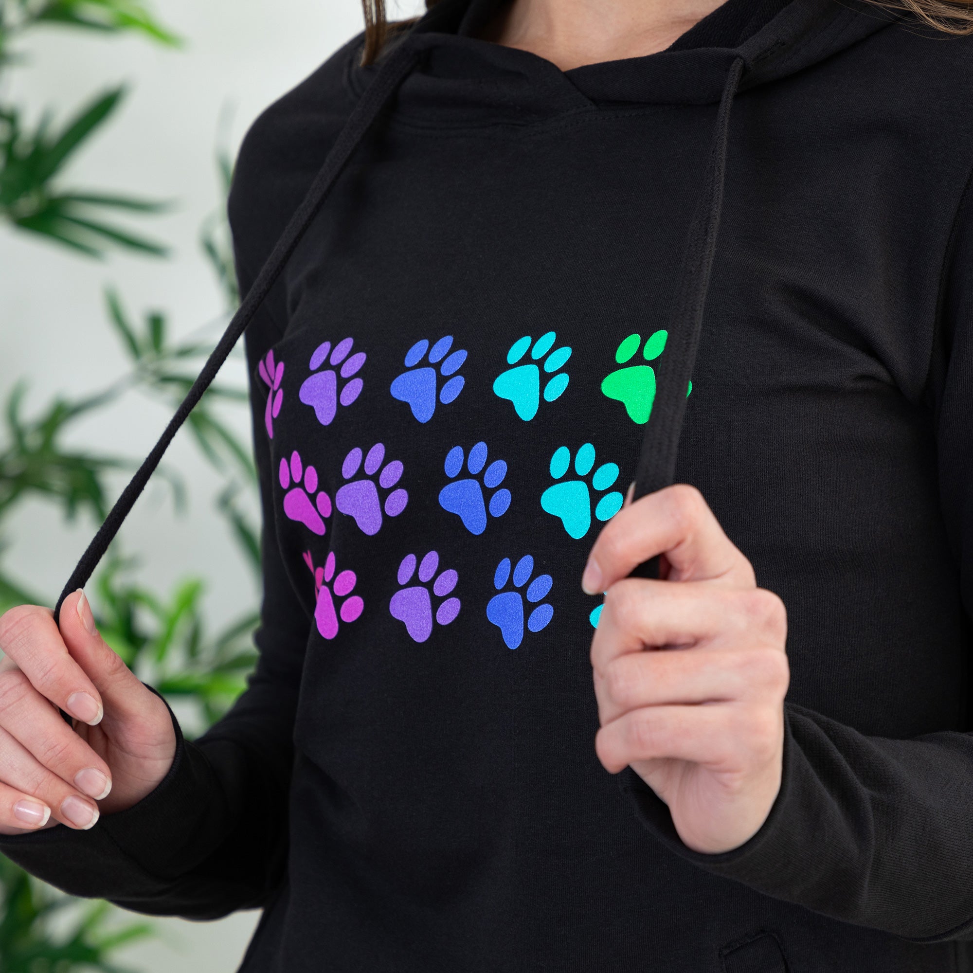 Ultimate Comfort Rainbow Paws Long French Terry Hoodie