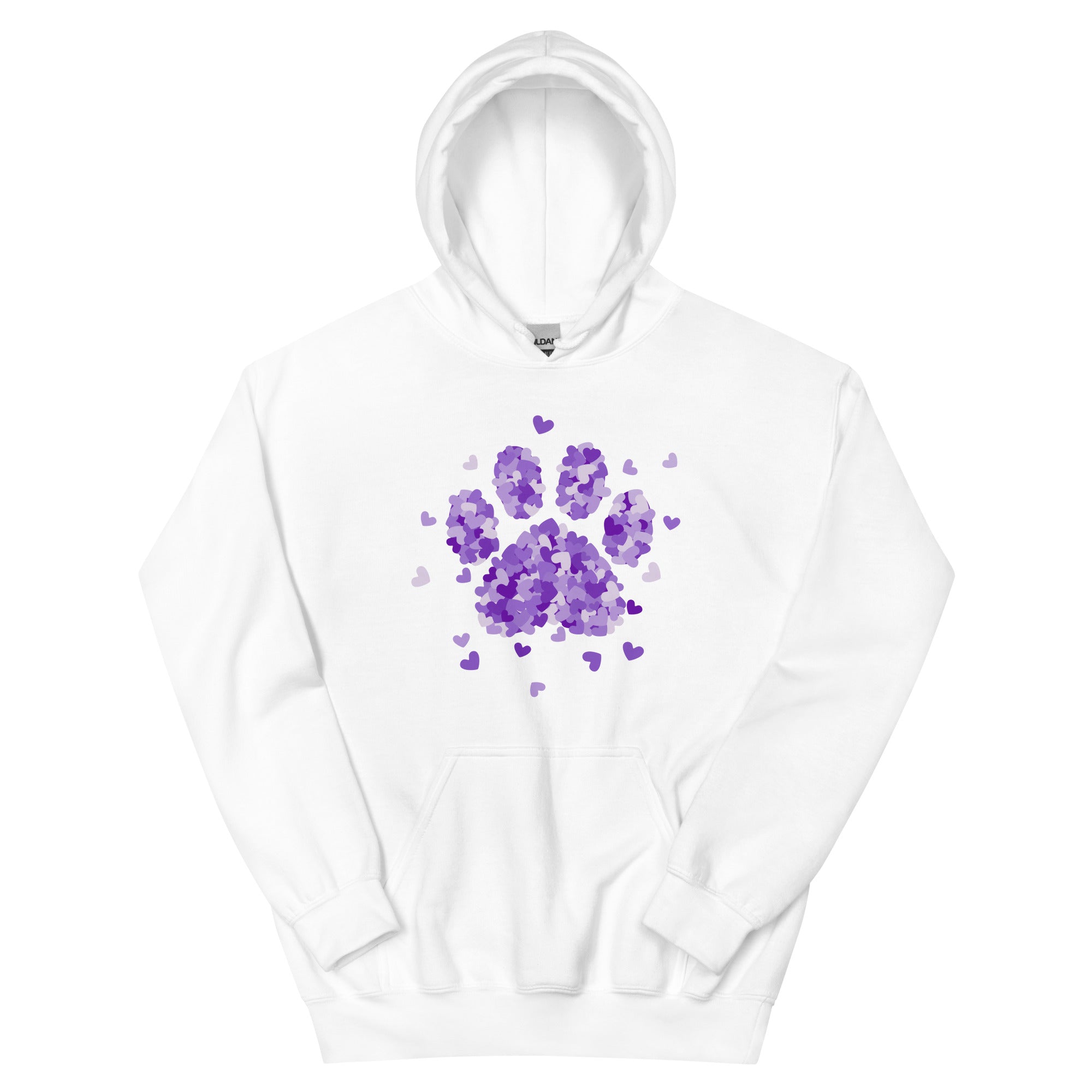 Premium Purple Paw Print Hoodie - Ultimate Comfort for Animal Lovers