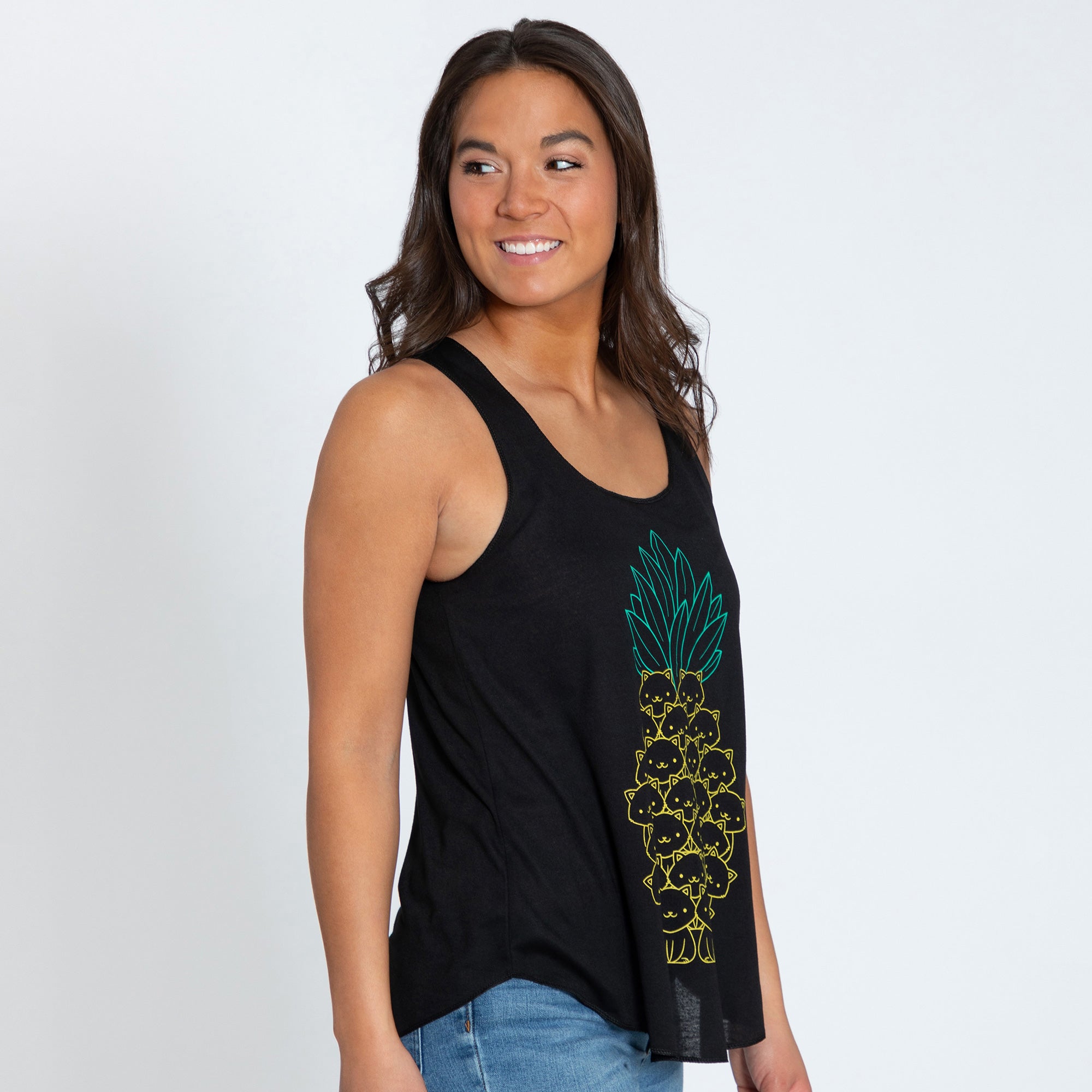 Premium Cat Pineapple Tank Top - Ultimate Summer Style