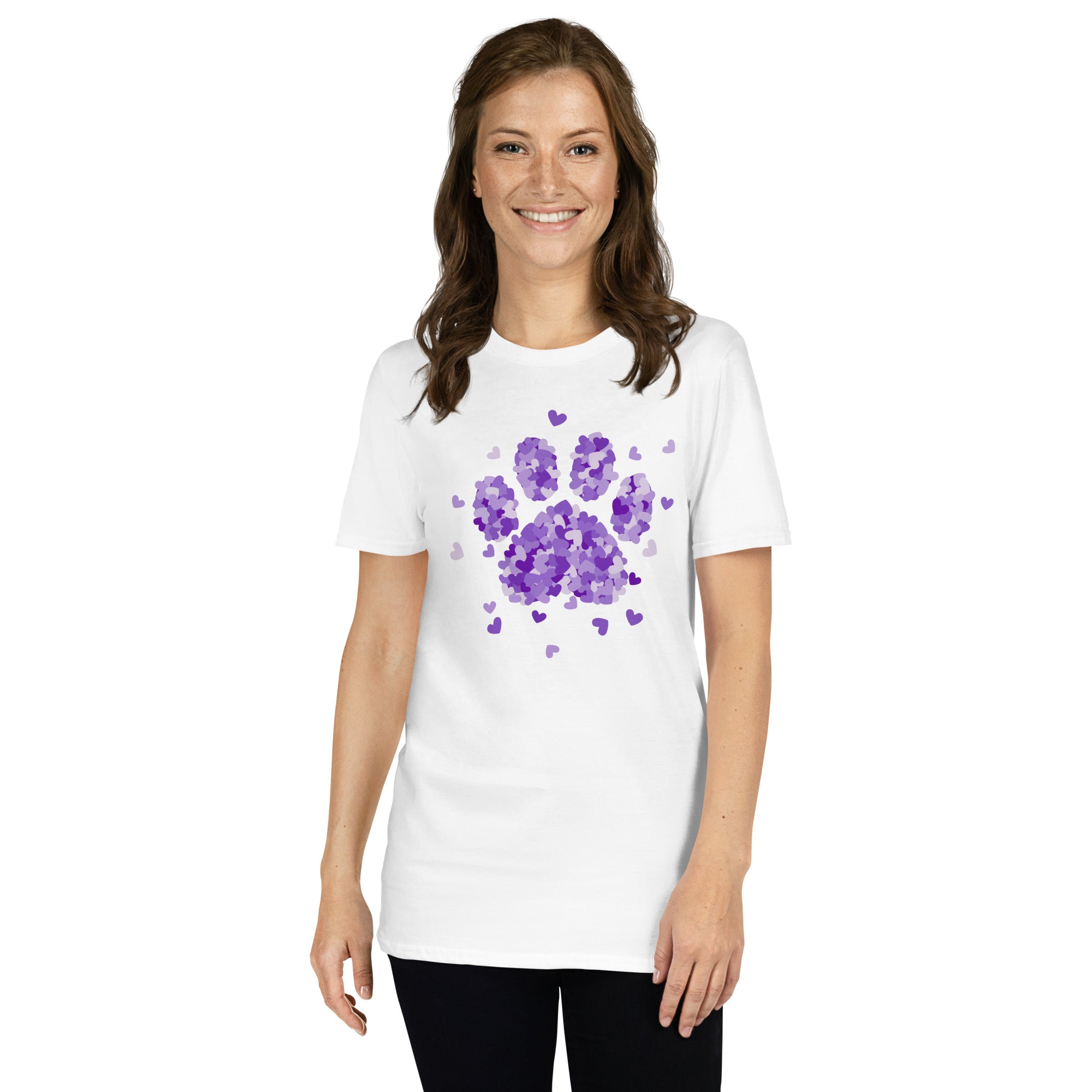 Premium Purple Paw Print Love Tee