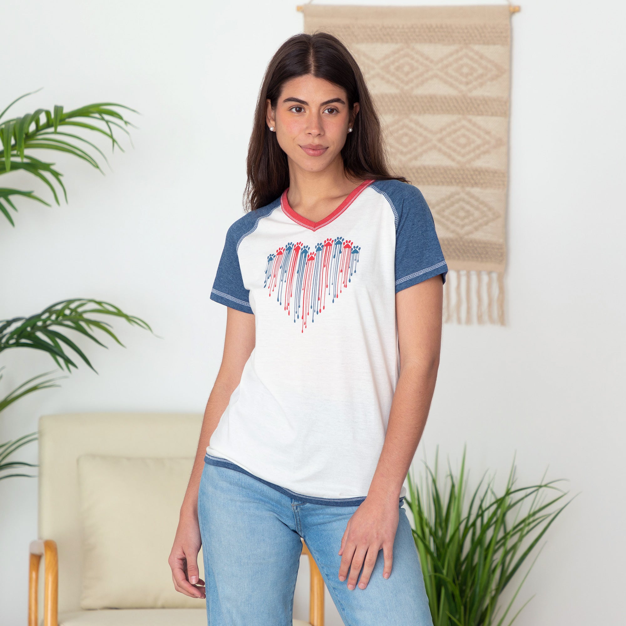 Premium Patriotic Paw Raglan Tee - Ultimate Comfort & Style