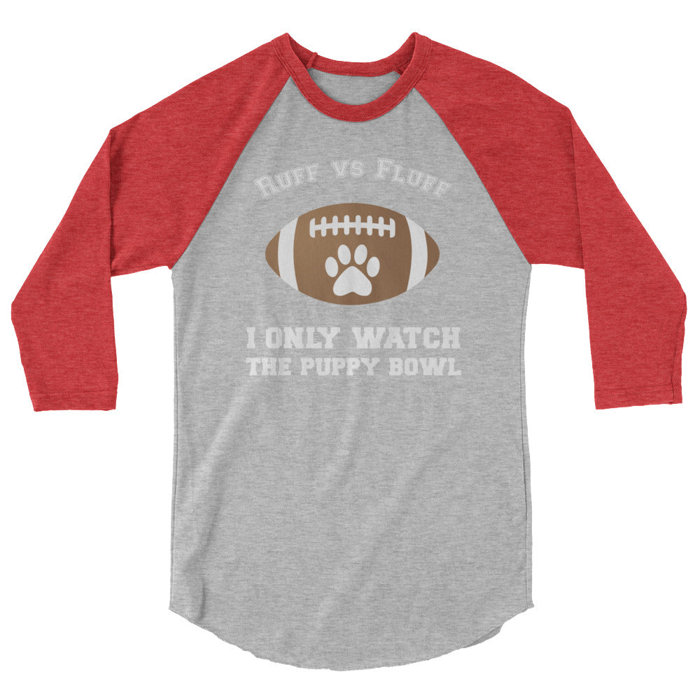 Ultimate Puppy Bowl Raglan Tee - Premium 3/4 Sleeve Shirt