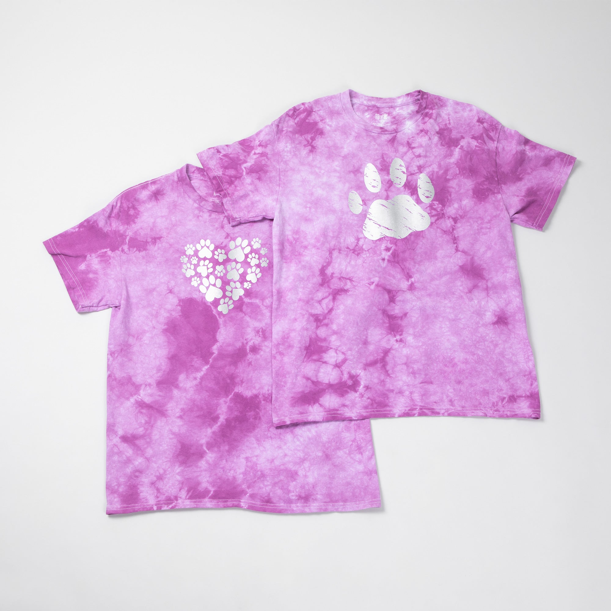 Premium Paw Print Boysenberry Tie-Dye Tee - Ultimate Comfort & Style