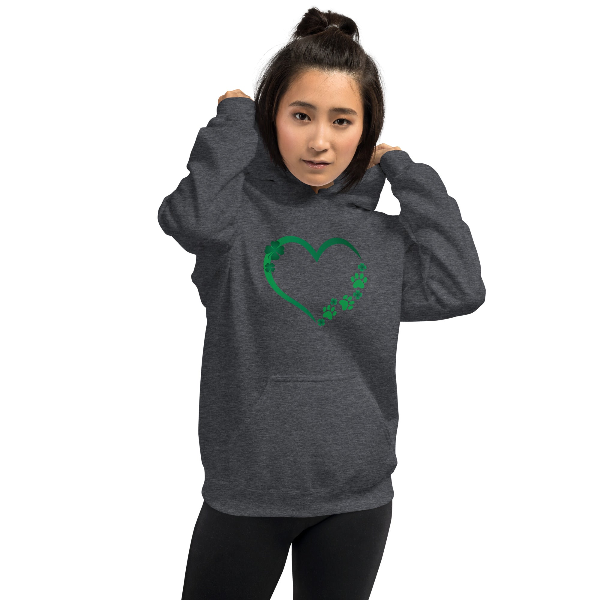 Premium St. Patrick's Paw Heart Hoodie - Ultimate Pet Lover's Comfort