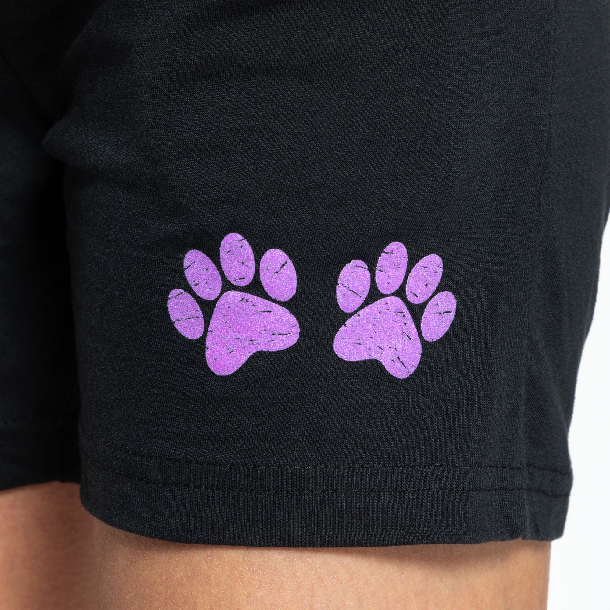 Premium Women's Paw Print Cotton Blend Shorts