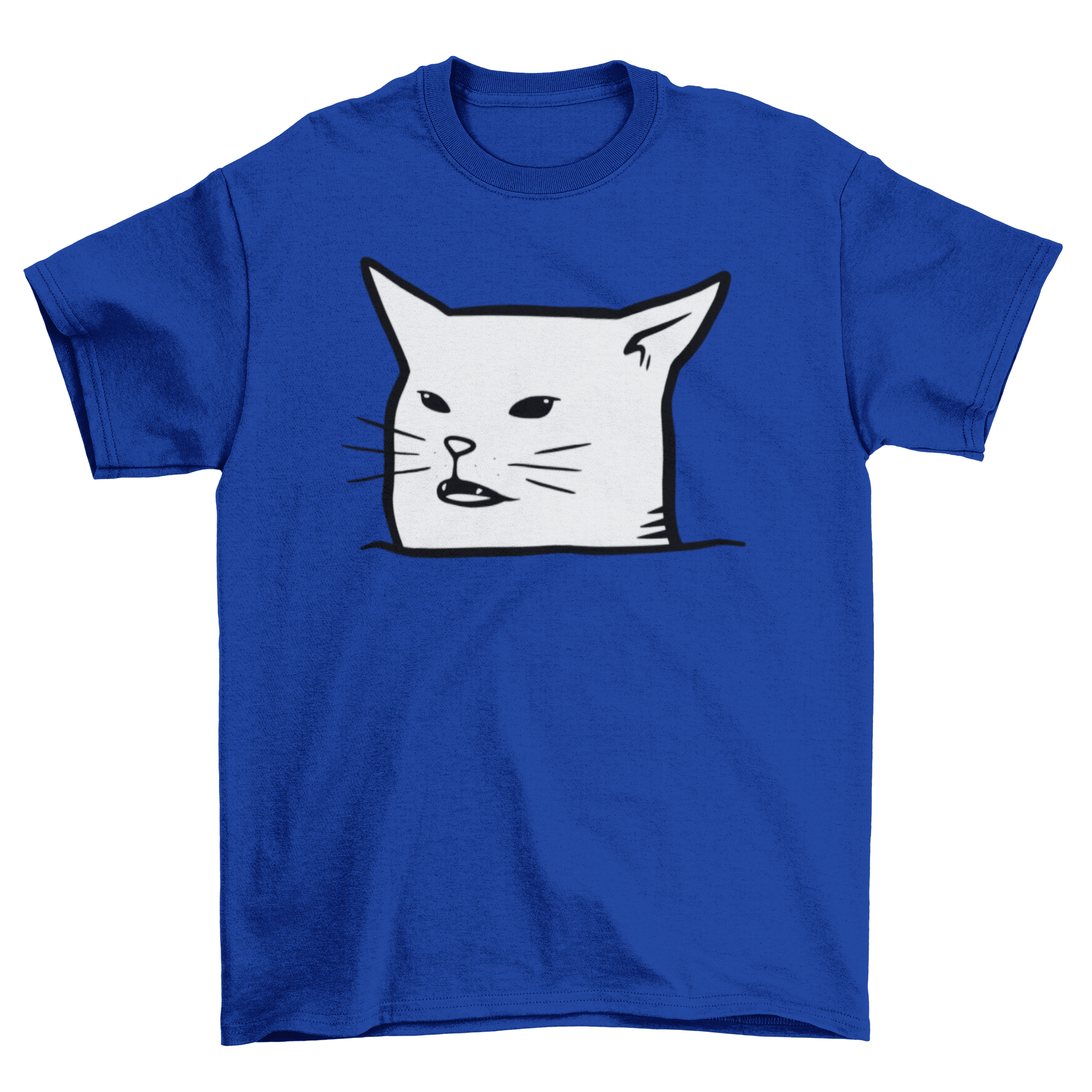 Premium White Cat Meme Tee - Ultimate Statement Shirt