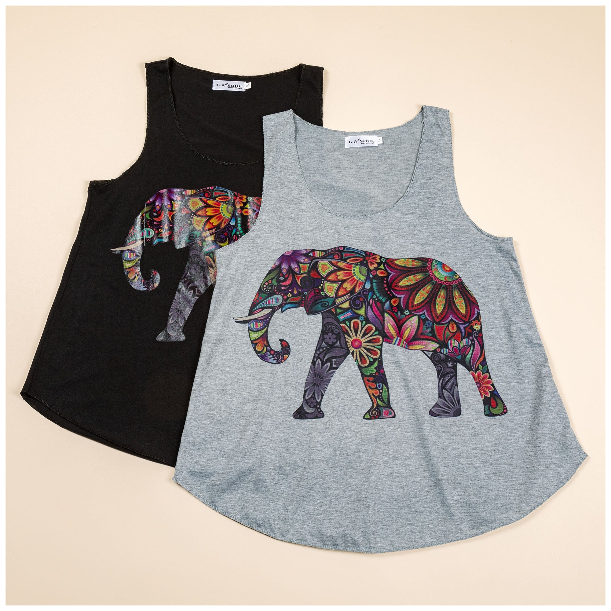 Premium Elephant Print Tank Top - Ultimate Softness & Style