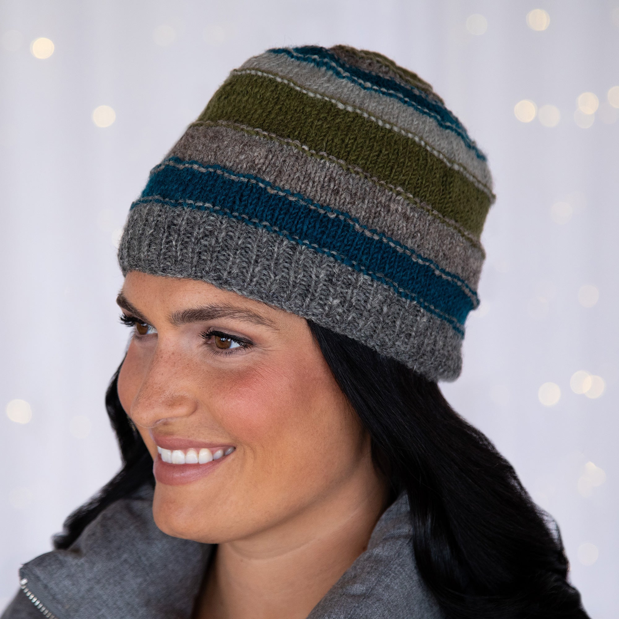 Premium Bold Stripes Hand-Knit Winter Hat