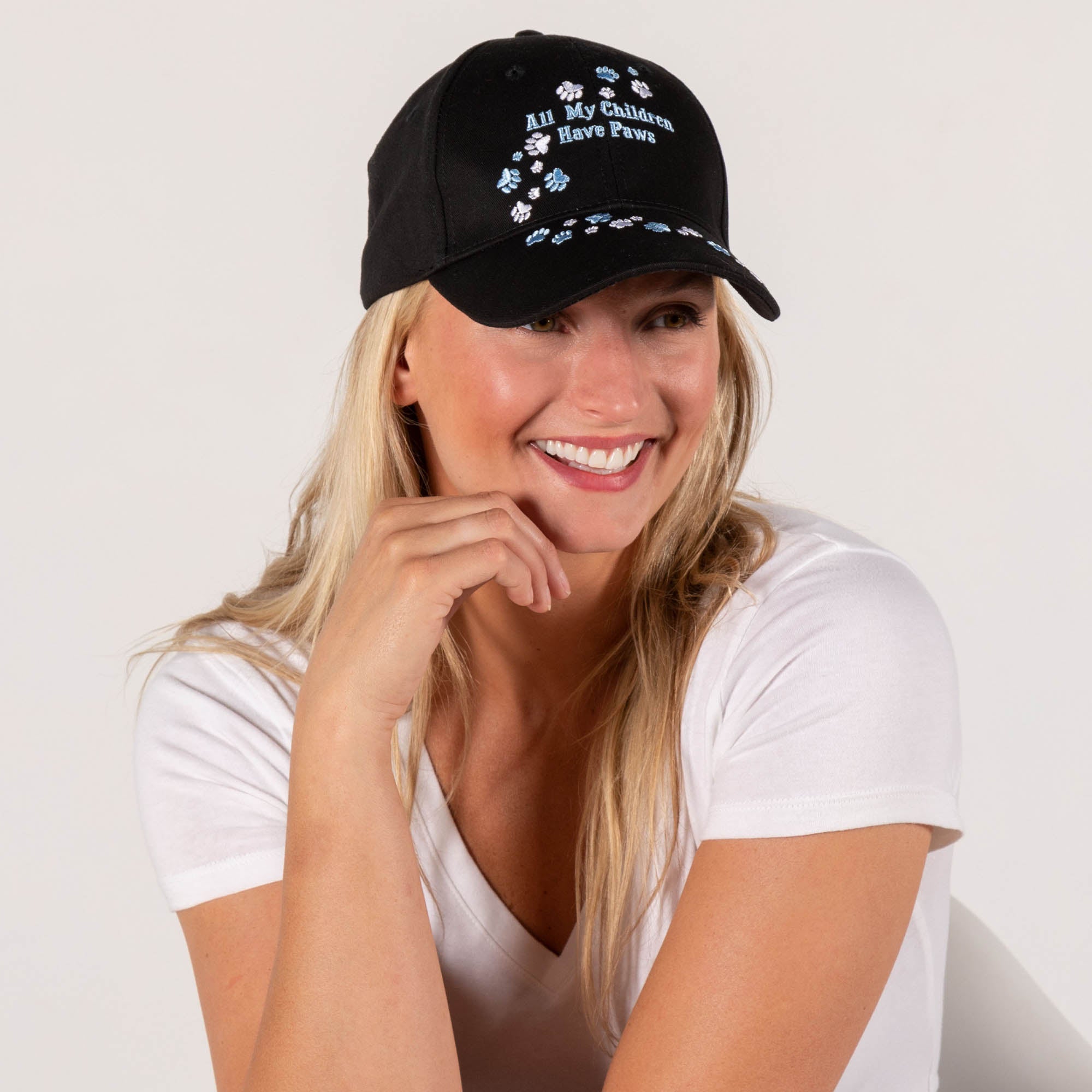 Premium Embroidered 'All My Children Have Paws' Baseball Cap