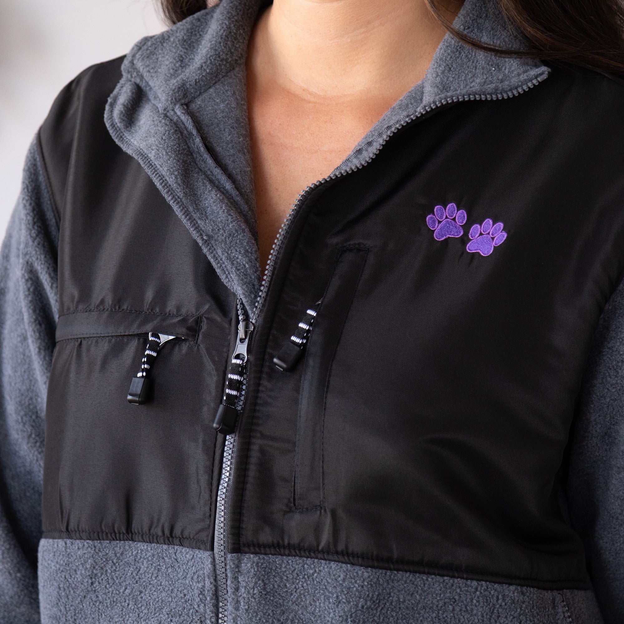 Ultimate Paw Print Heavyweight Polar Fleece Jacket - Premium Warmth & Durability