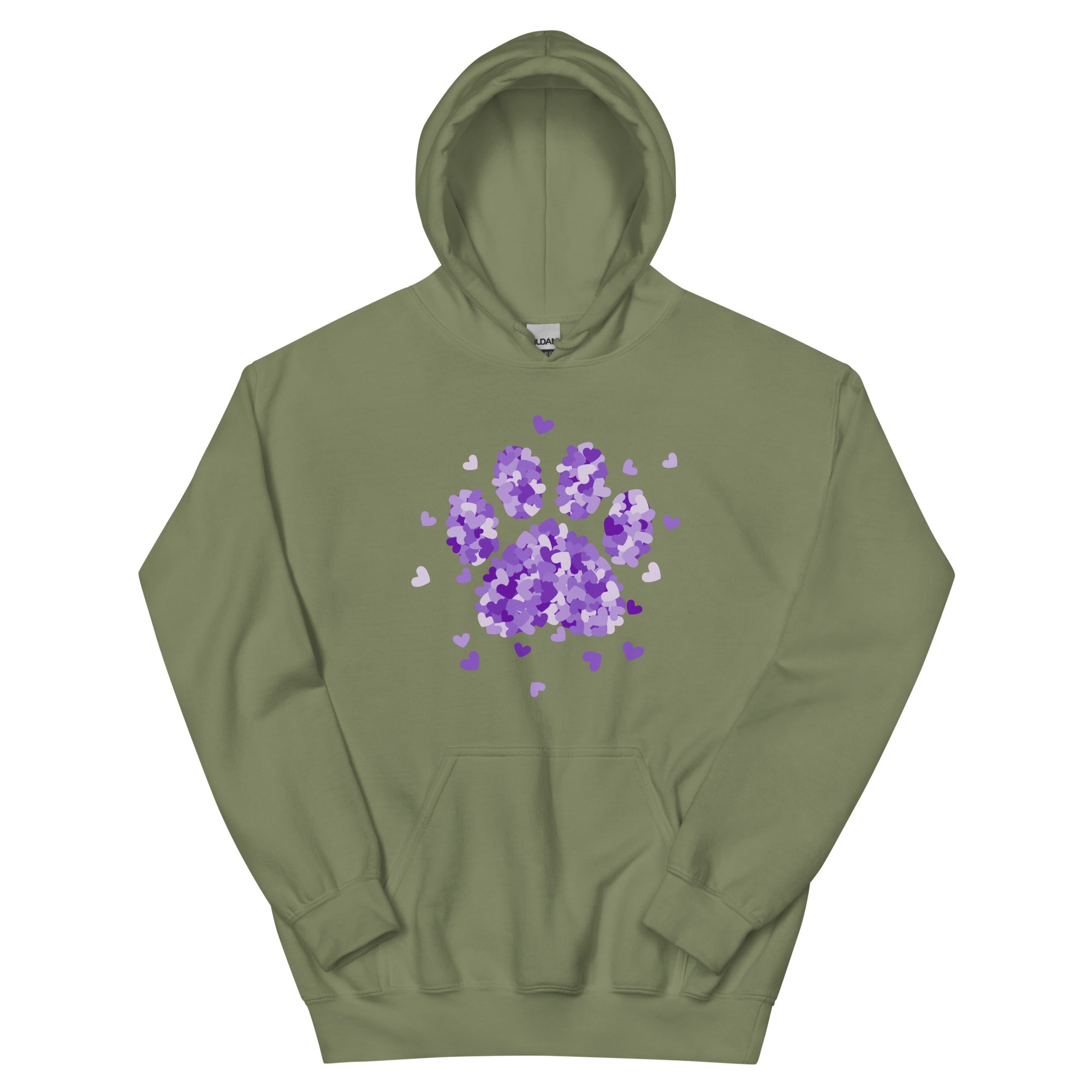 Premium Purple Paw Print Hoodie - Ultimate Comfort for Animal Lovers