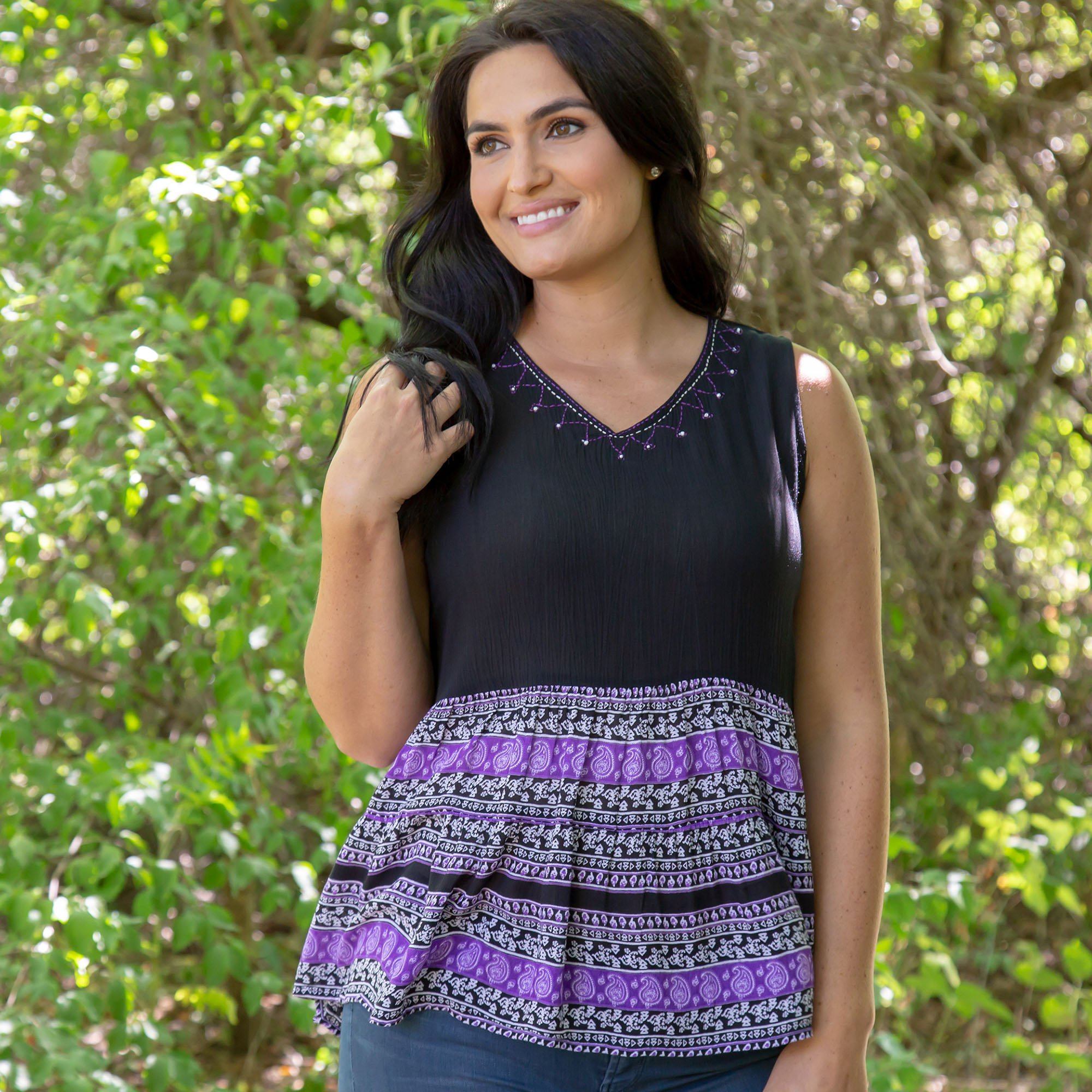 Ultimate Paisley Garden Sleeveless Tunic