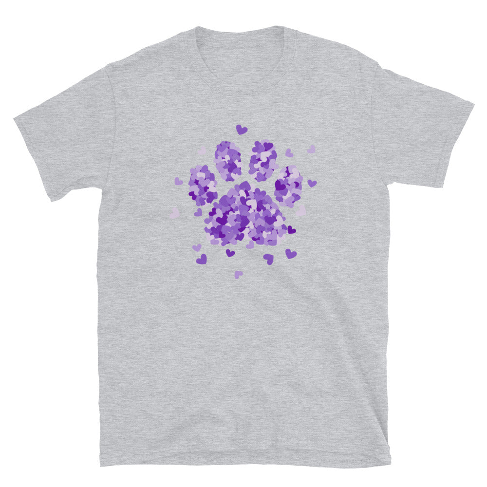 Premium Purple Paw Print Love Tee