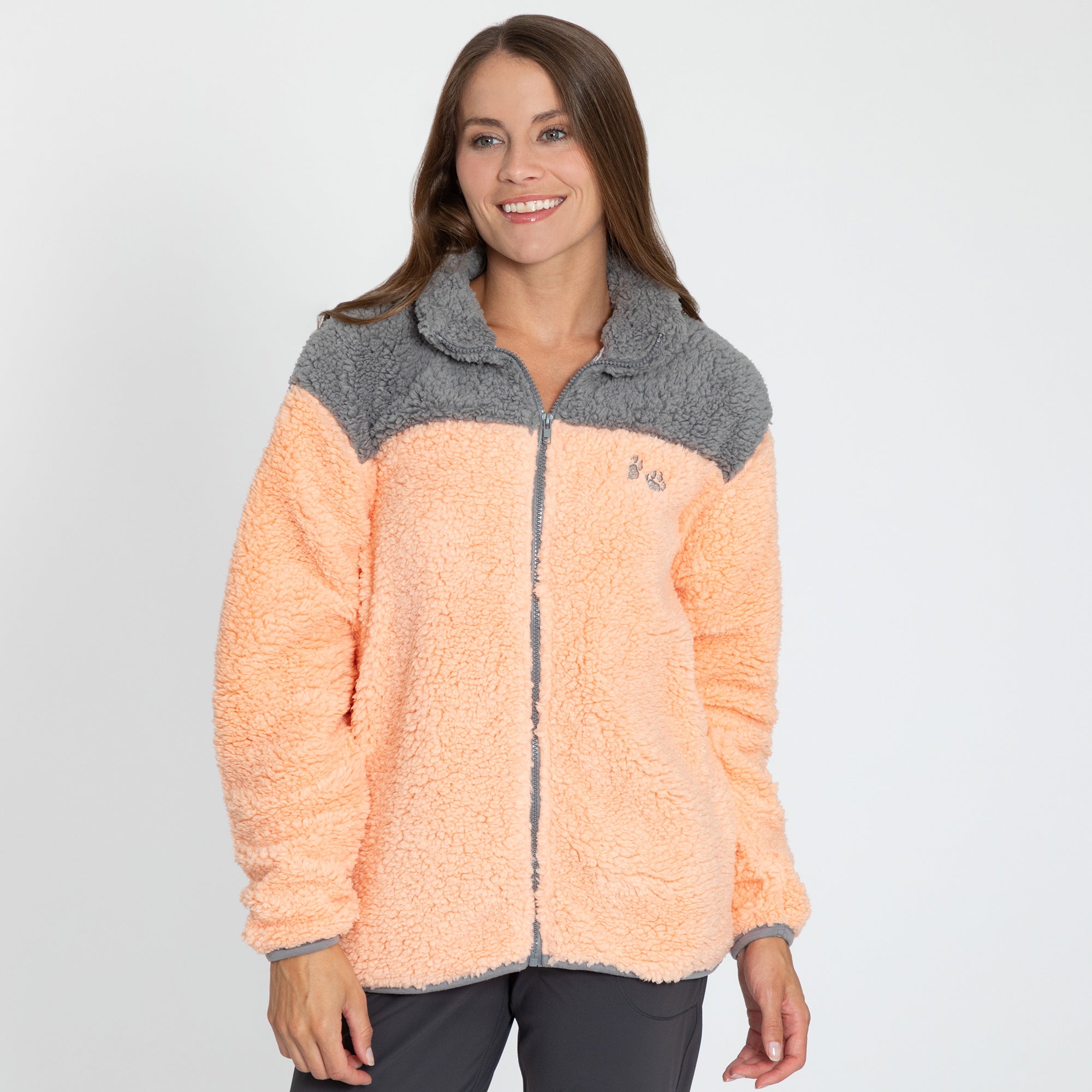 Premium Paw Print Sherpa Fleece Jacket - Ultimate Comfort & Style