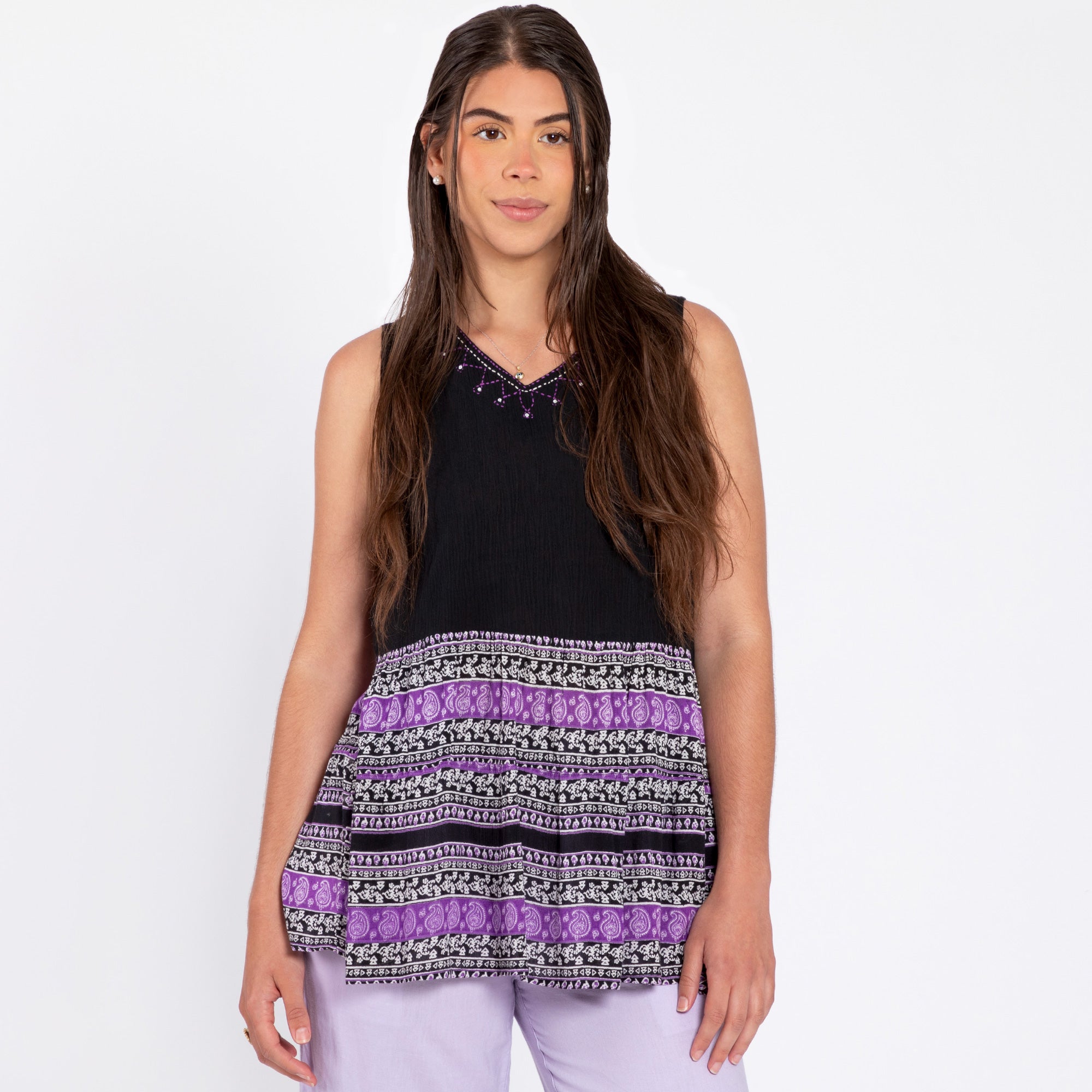 Ultimate Paisley Garden Sleeveless Tunic