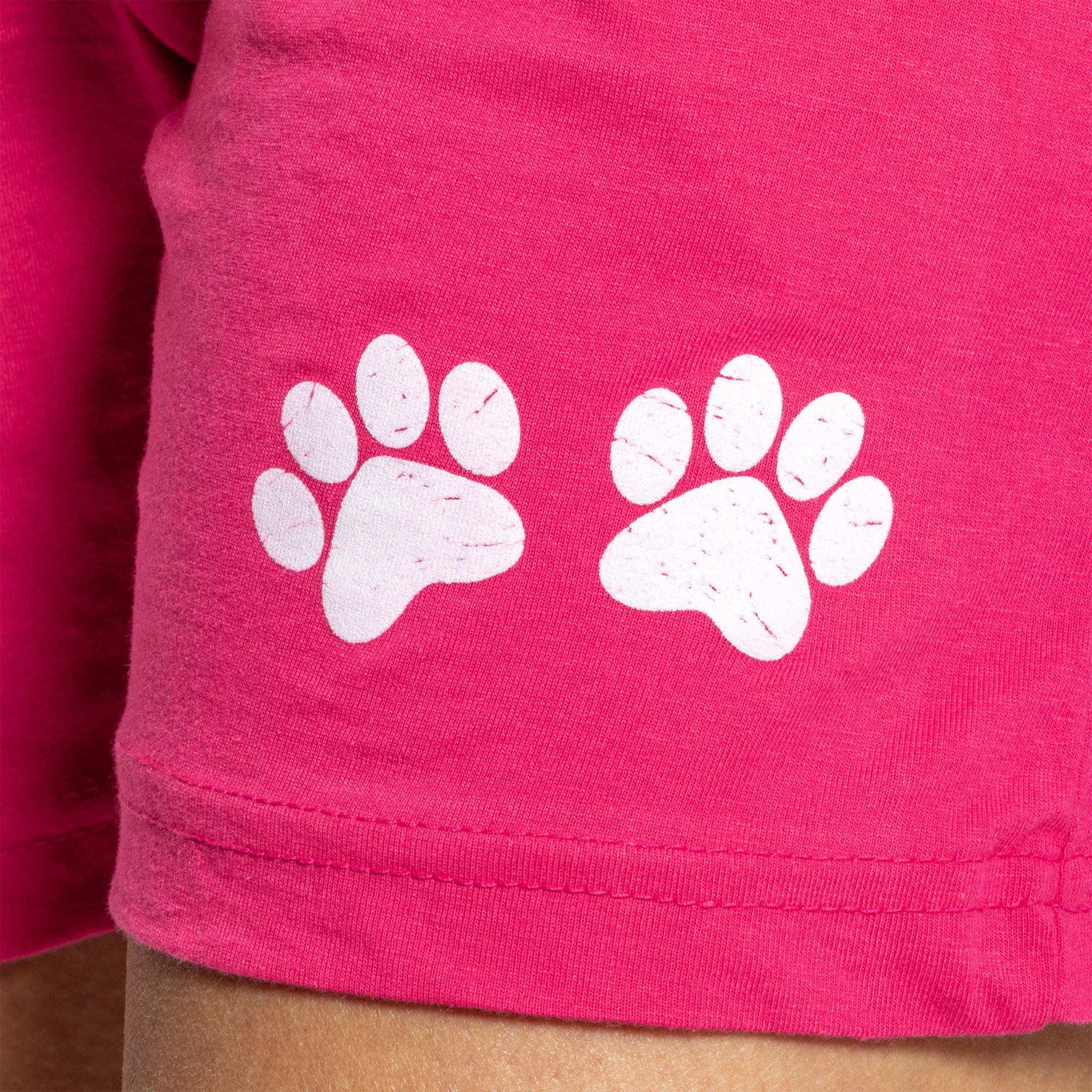 Premium Women's Paw Print Cotton Blend Shorts