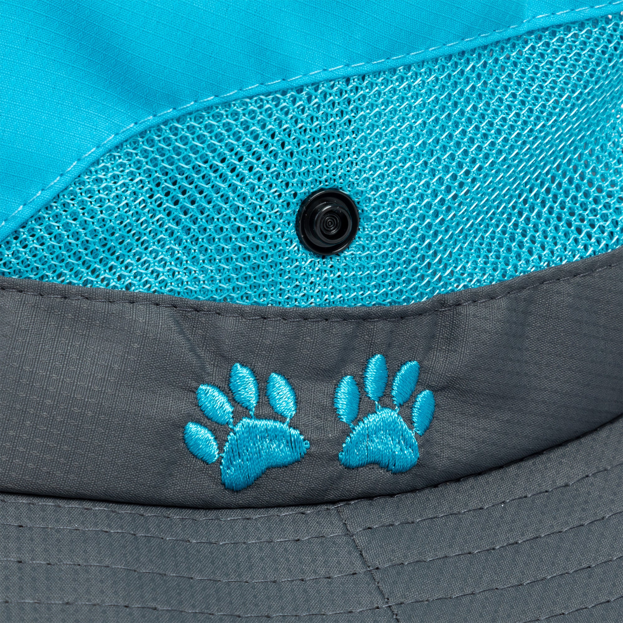 Premium Paw Print Embroidered Sun Hat with Ponytail Hole – Ultimate Outdoor Companion