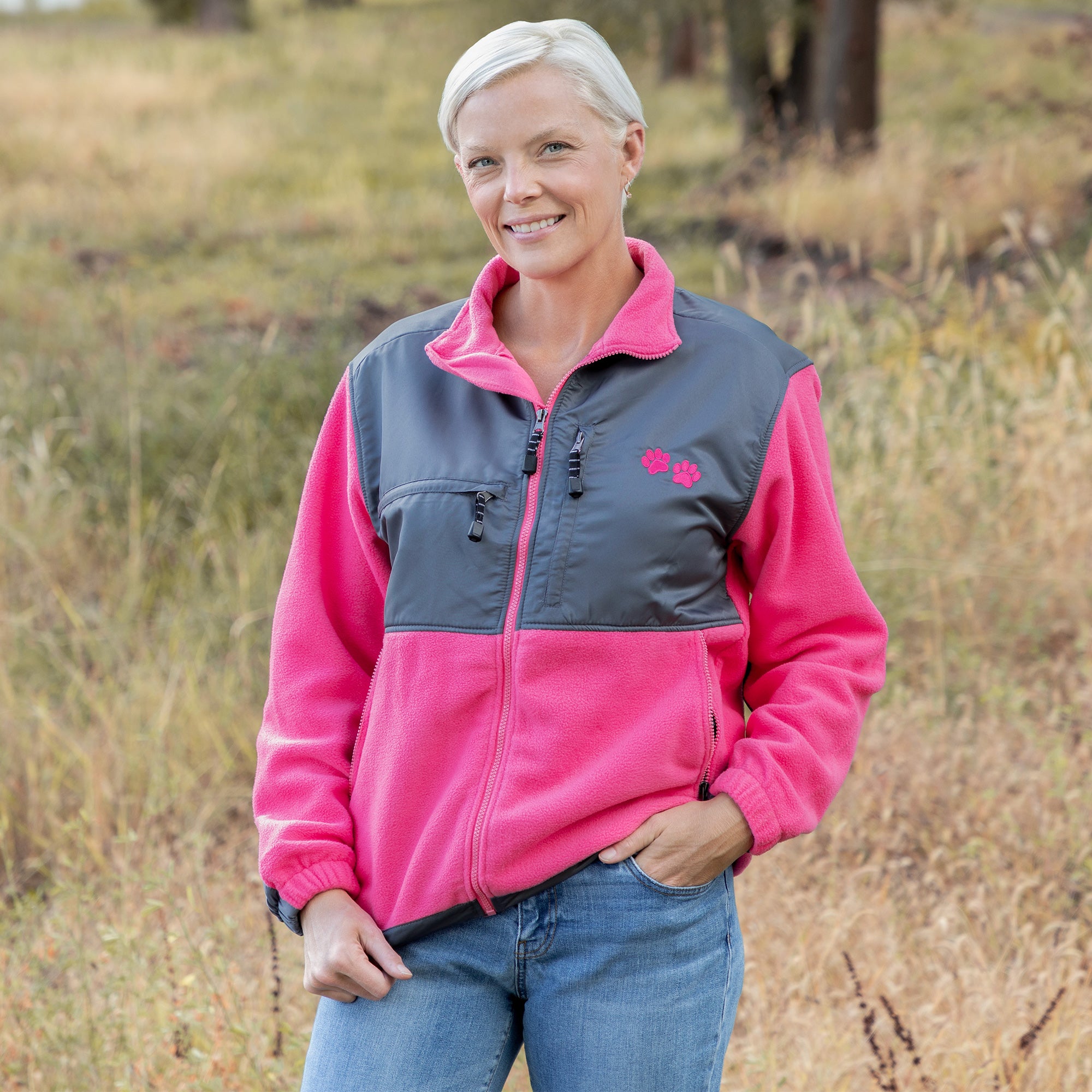 Ultimate Paw Print Heavyweight Polar Fleece Jacket - Premium Warmth & Durability