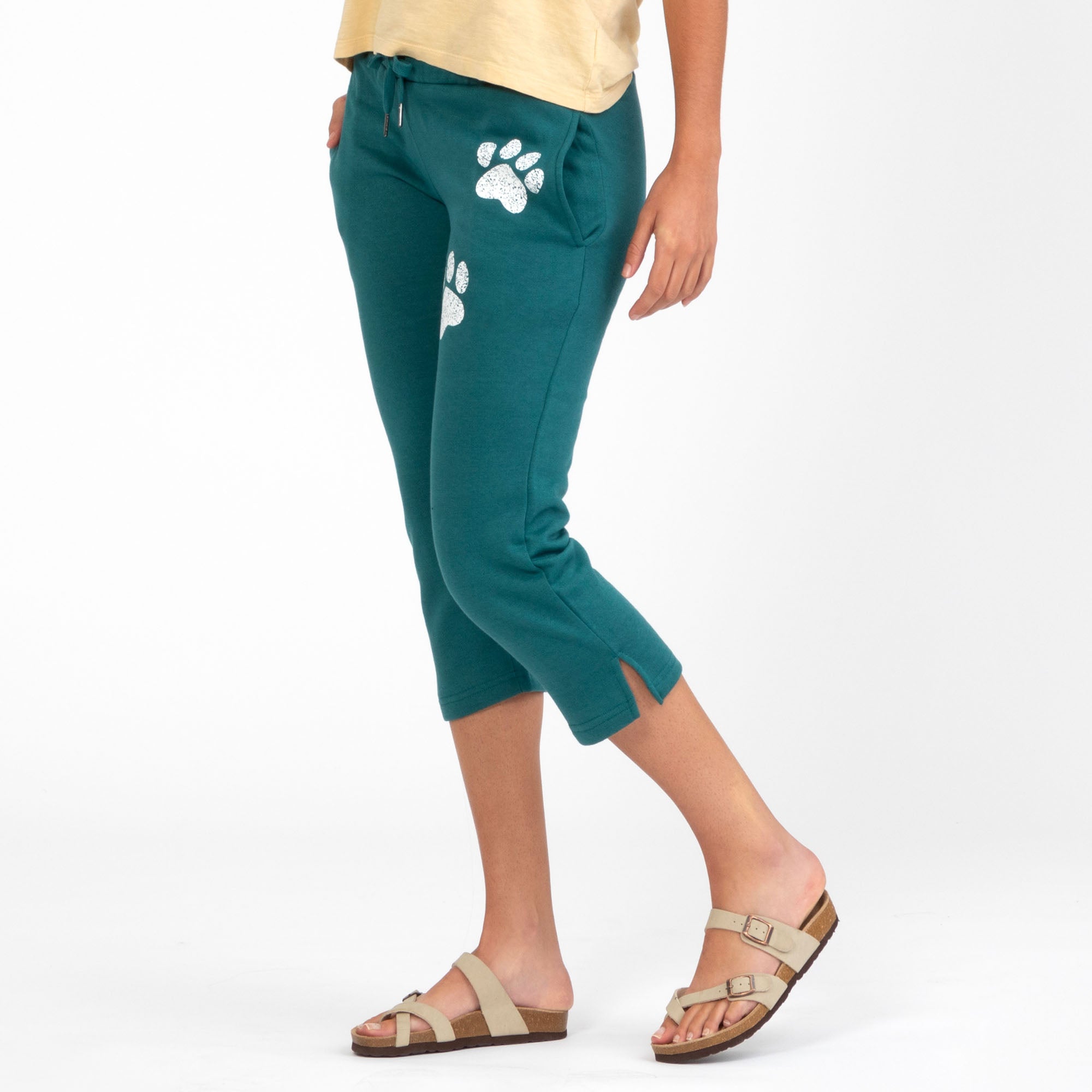 Premium Paw Print Capri Sweatpants - Ultimate Comfort for Animal Lovers