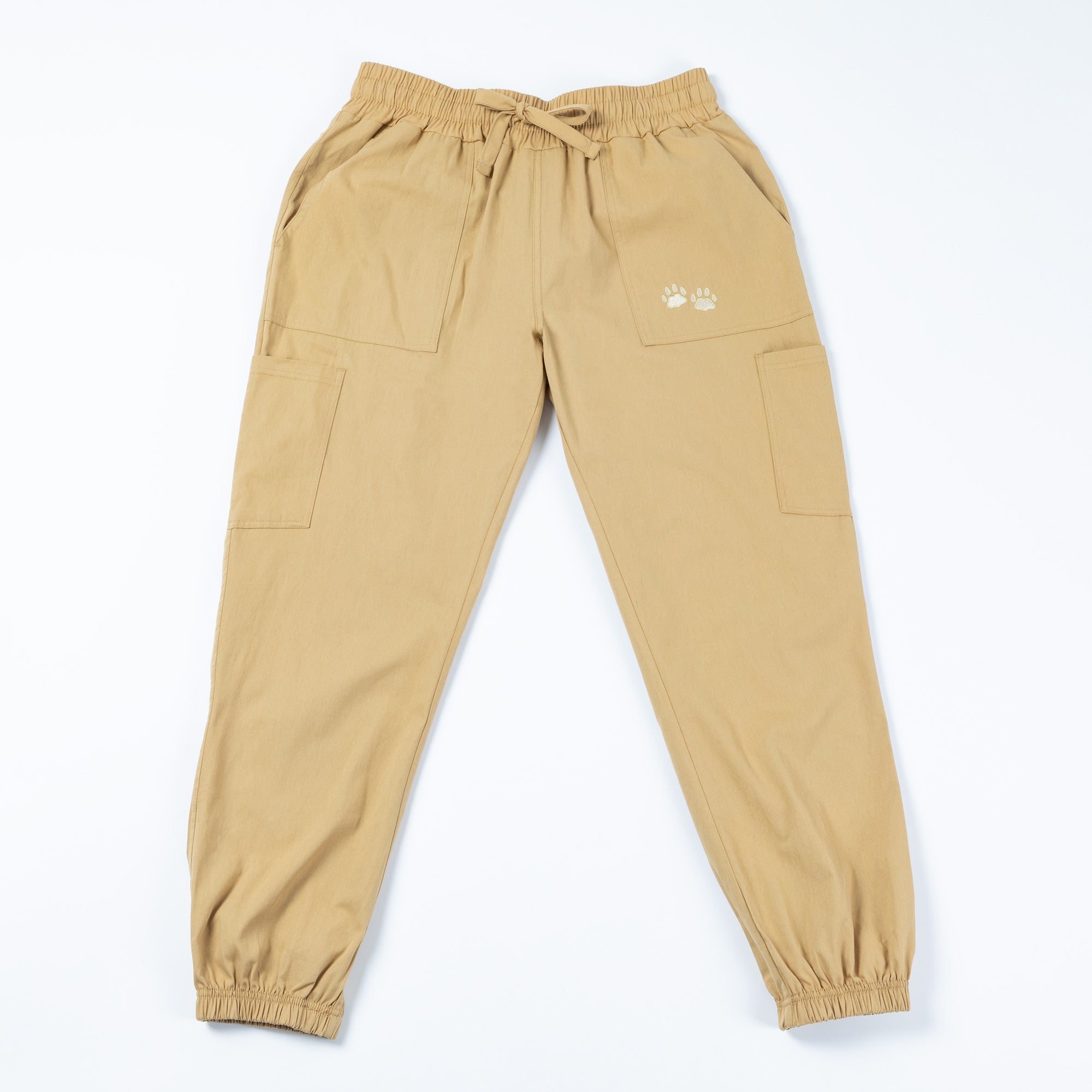 Premium Paw Print Khaki Joggers - Ultimate Comfort & Style