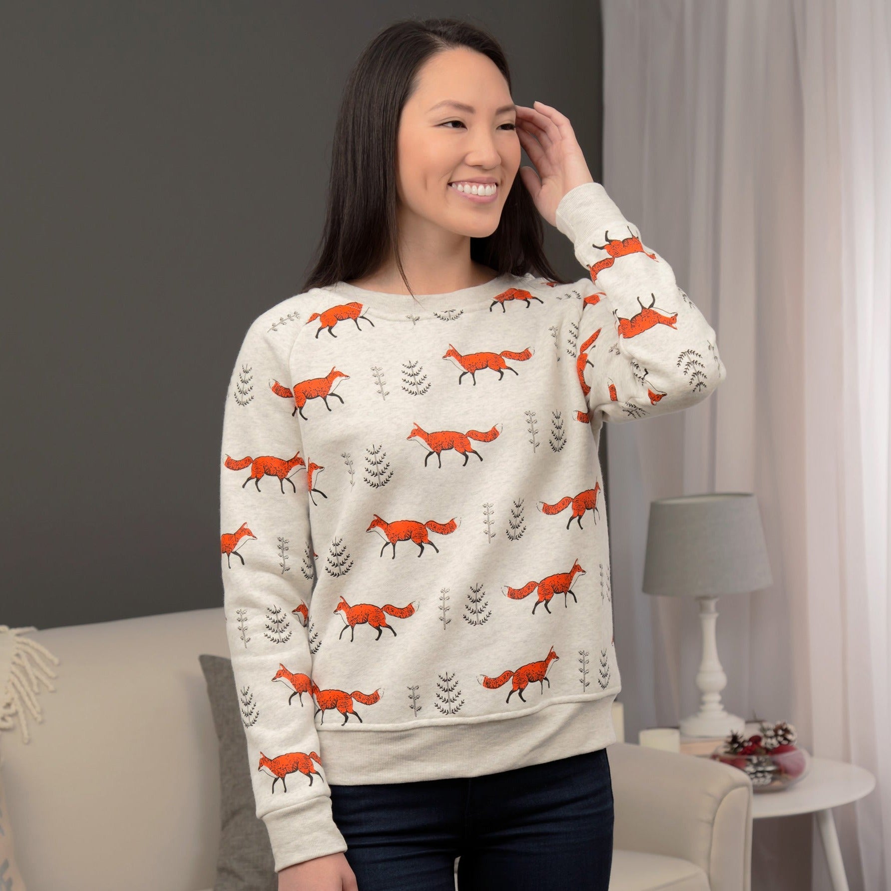 Premium Animal Whimsy Crew Neck Sweatshirt