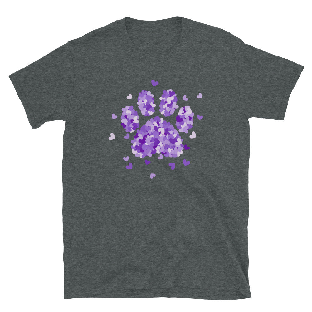 Premium Purple Paw Print Love Tee